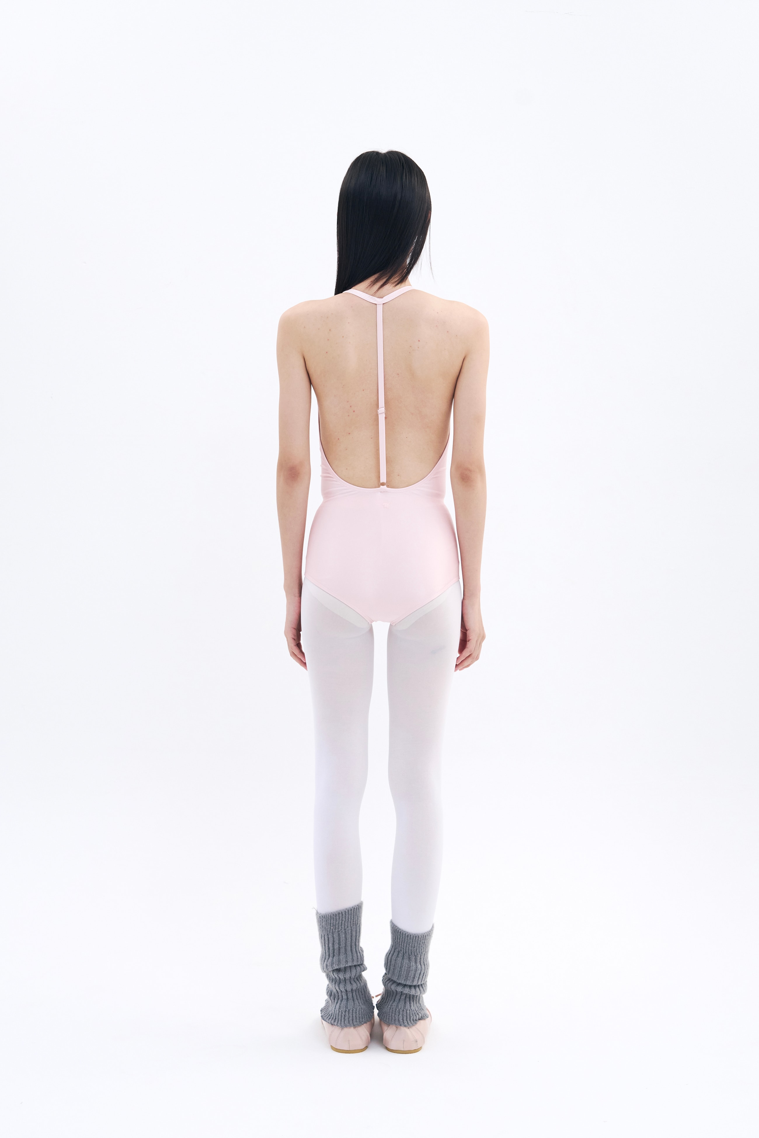 New Backbone Leotard _ Shiny Pink