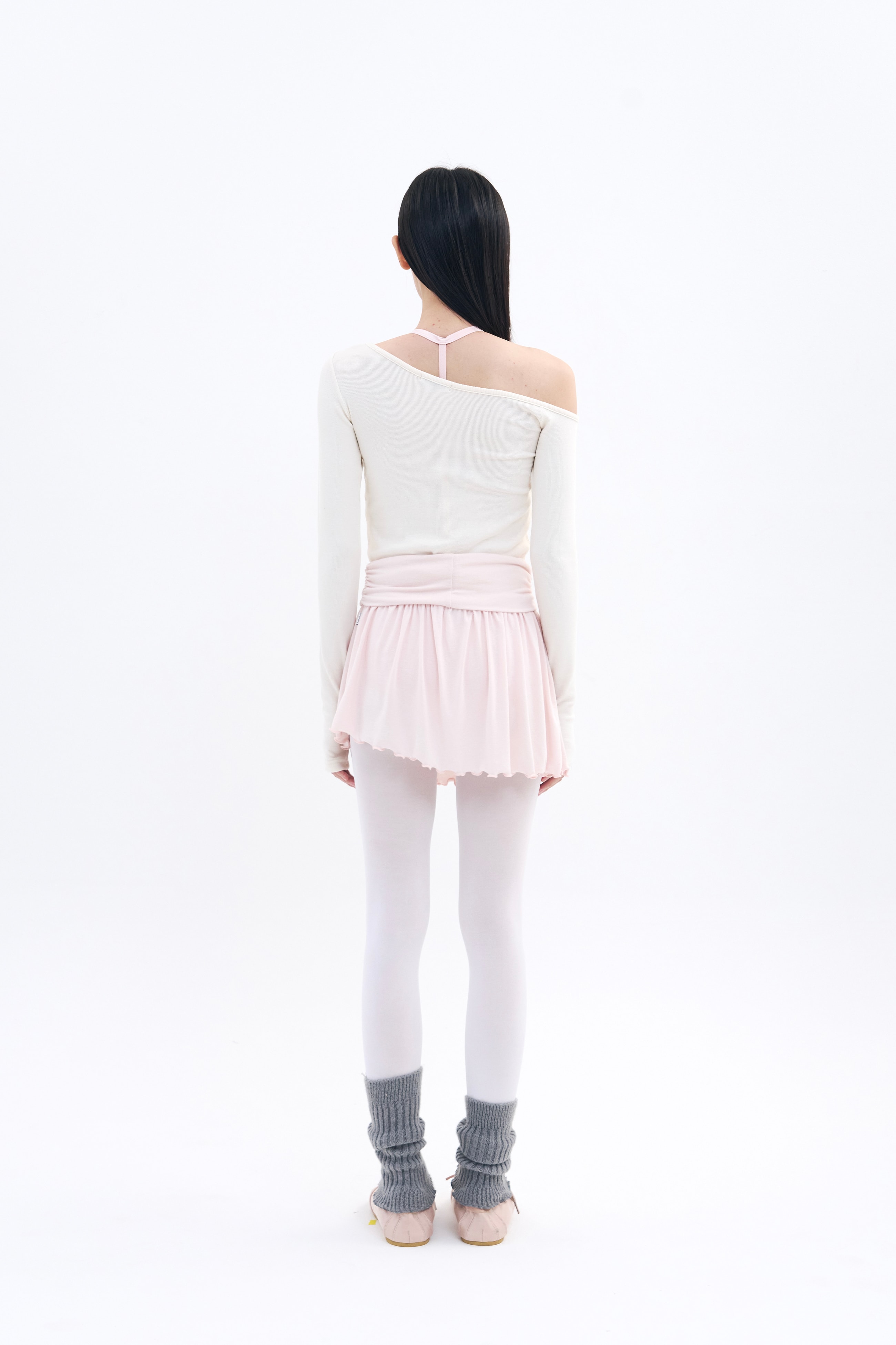 Tilt Shoulder Tee _ Cream Ivory