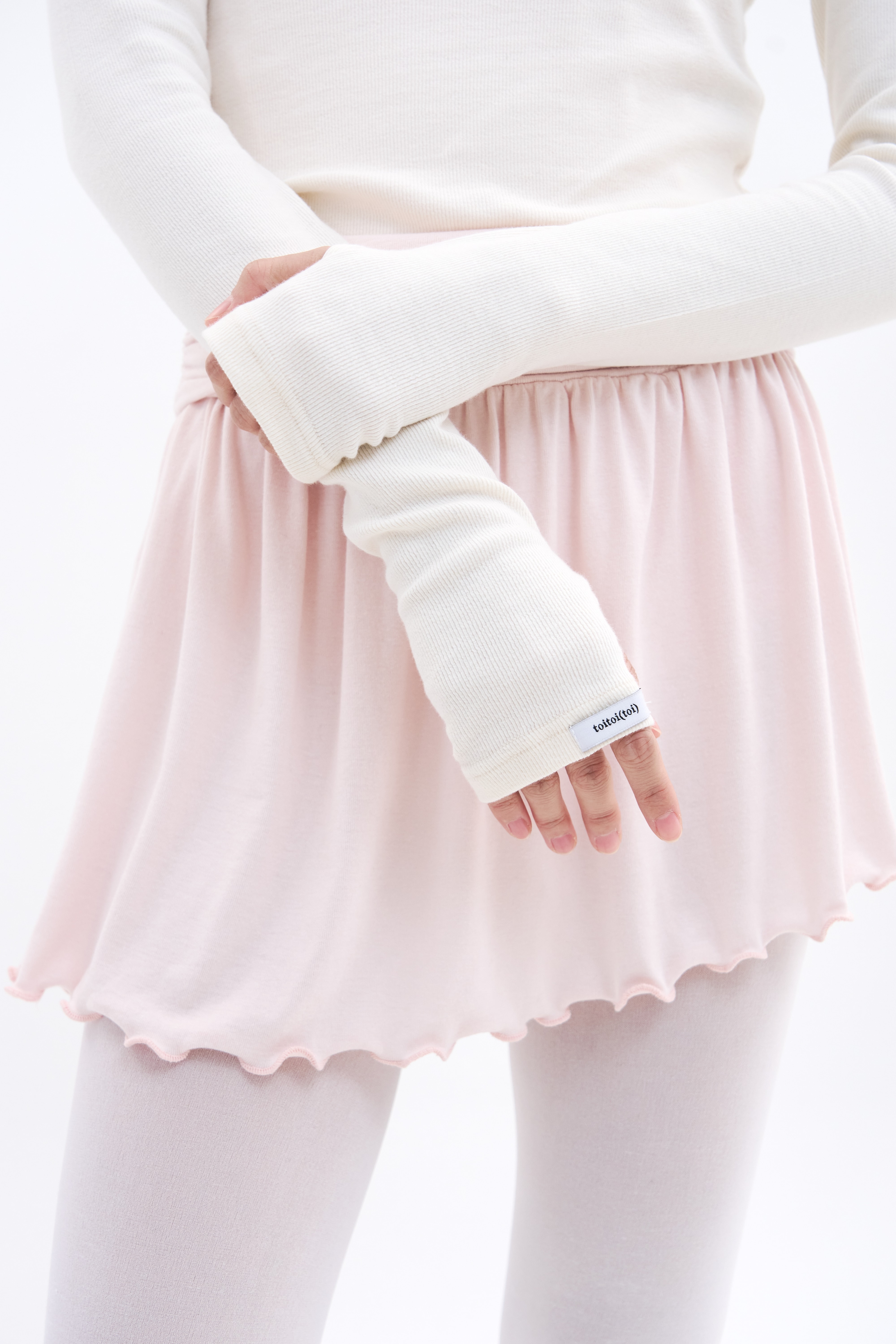 Tilt Shoulder Tee _ Cream Ivory
