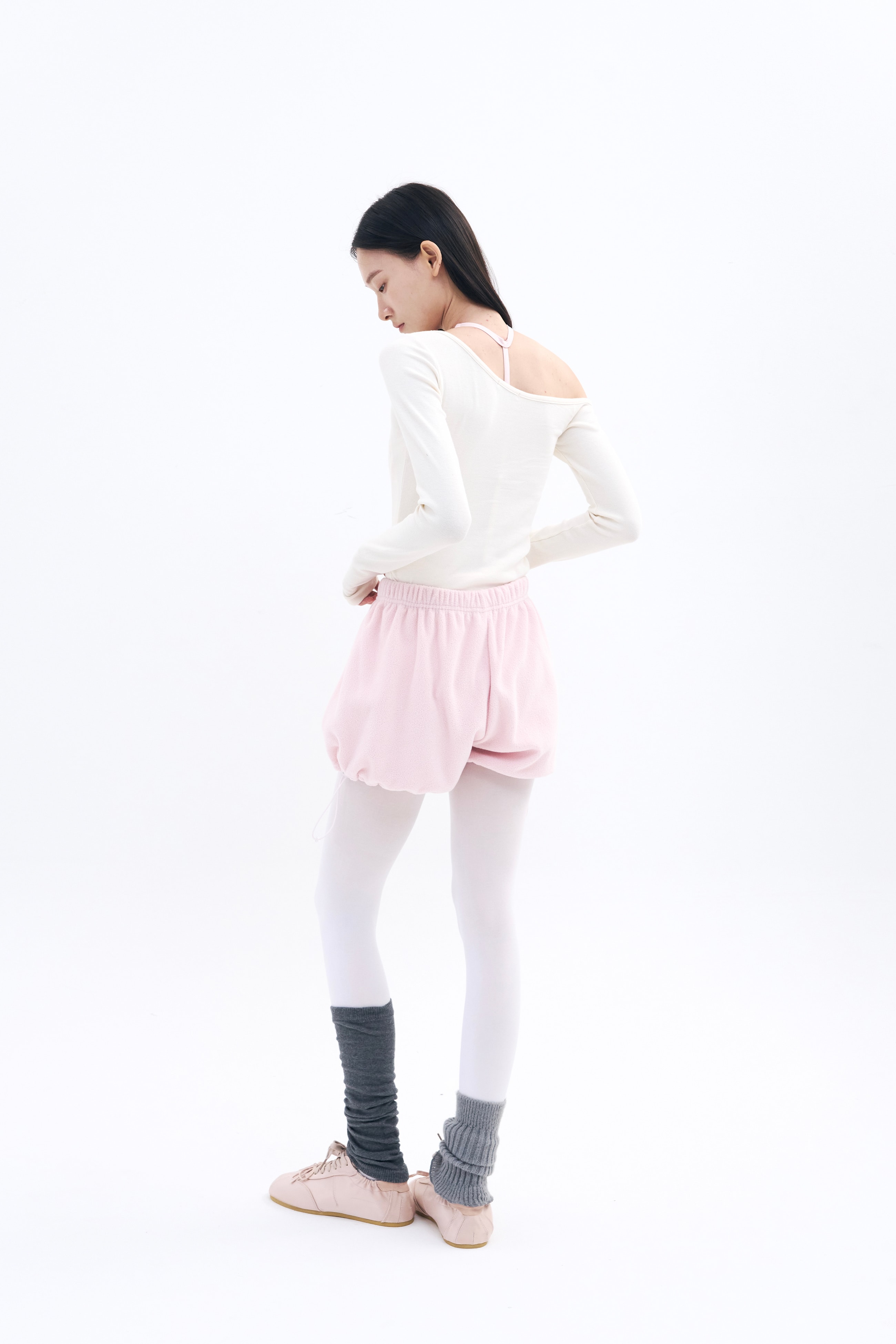 [19차 Reorder|10월 2주차 순차예약발송] Fleece Puff shorts _ Powder Pink