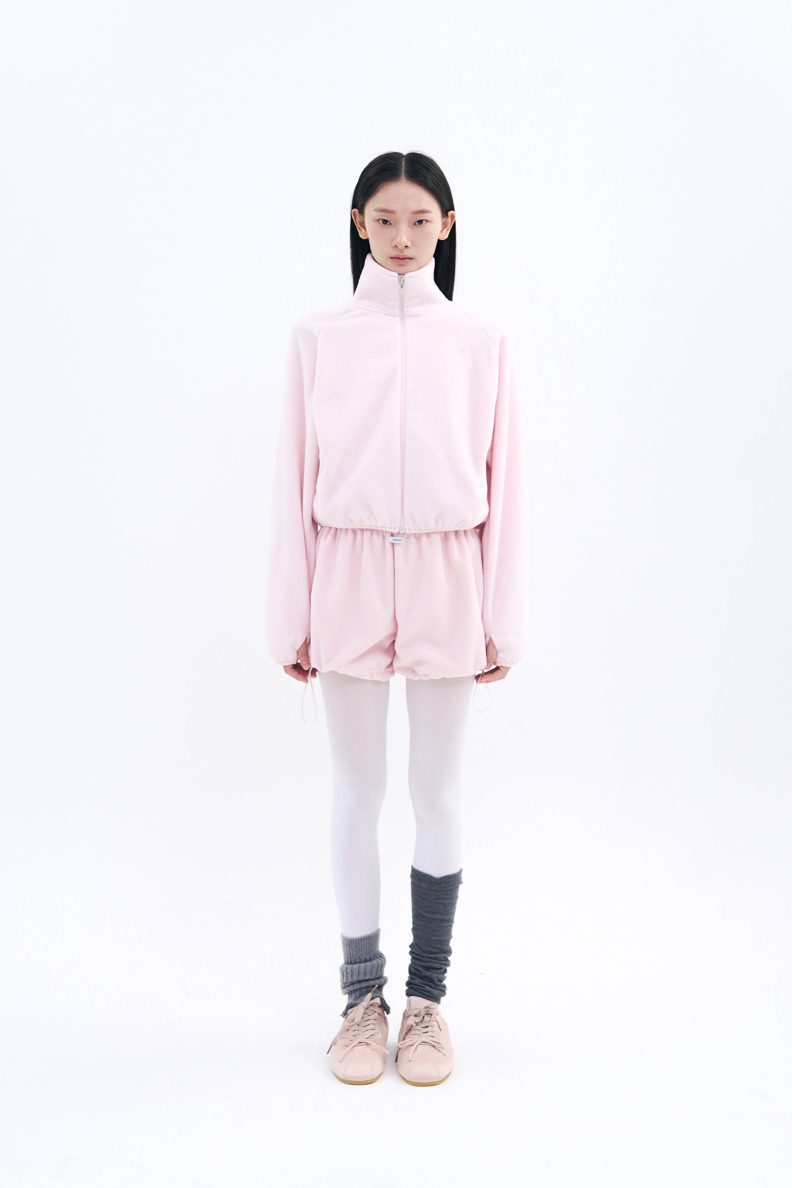 [7차 Reorder]Cropped Fleece Jacket _ Baby Pink