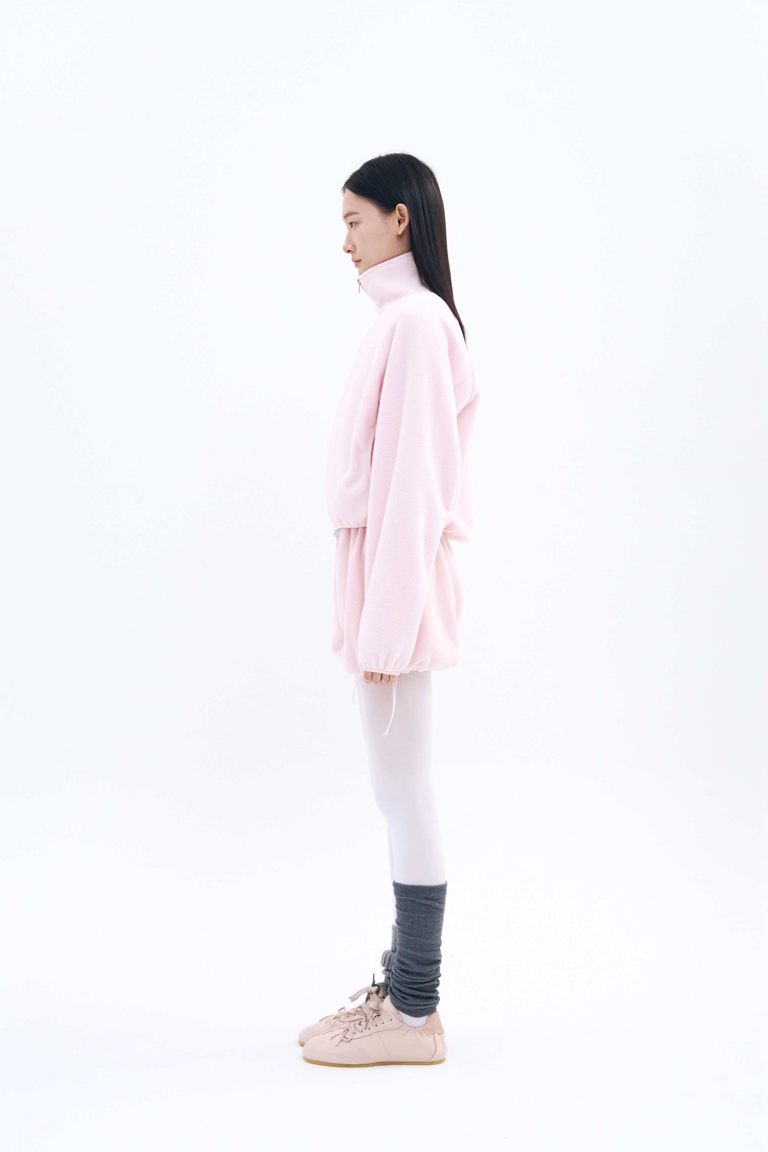 [7차 Reorder]Cropped Fleece Jacket _ Baby Pink