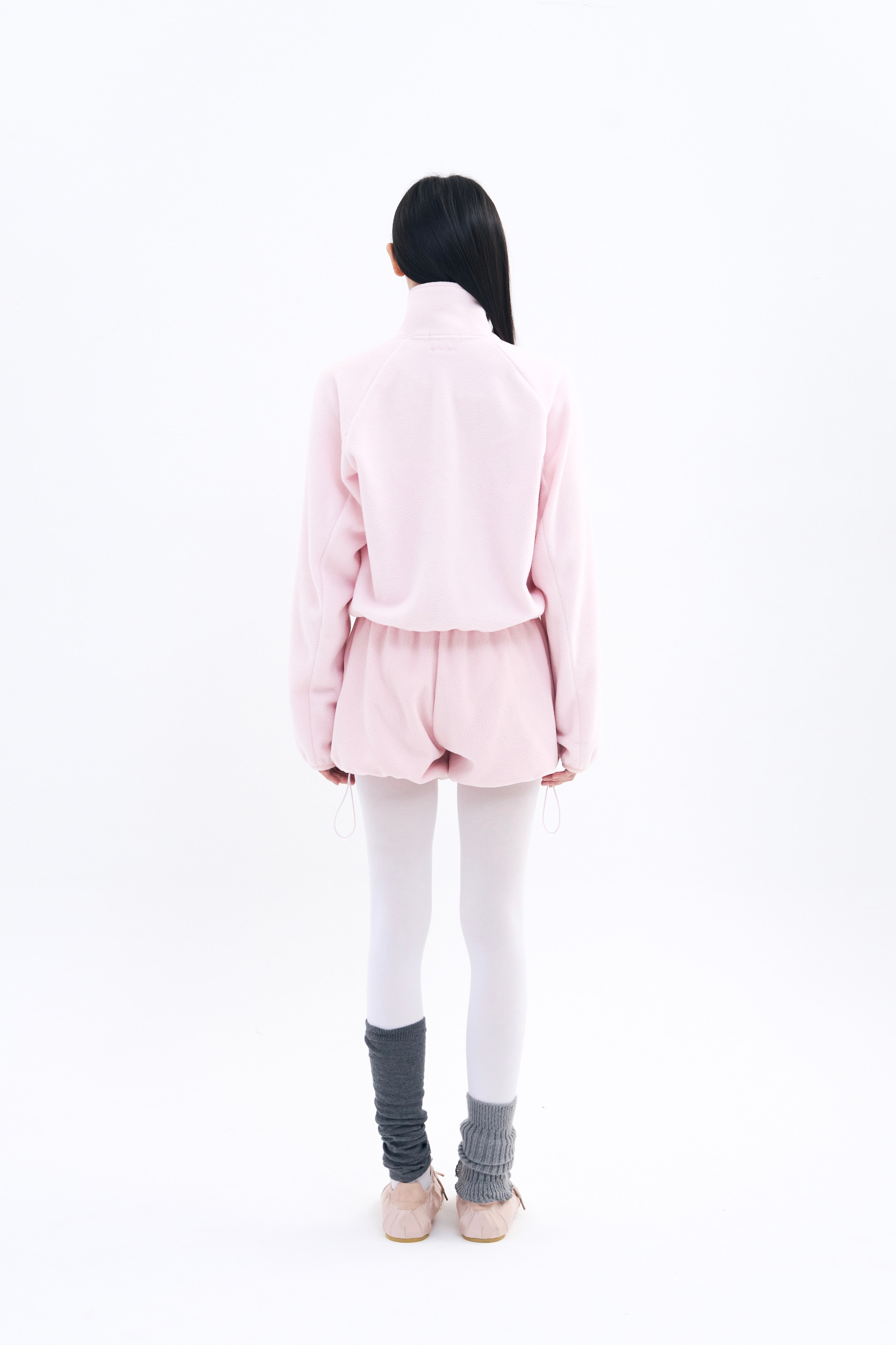 [7차 Reorder]Cropped Fleece Jacket _ Baby Pink