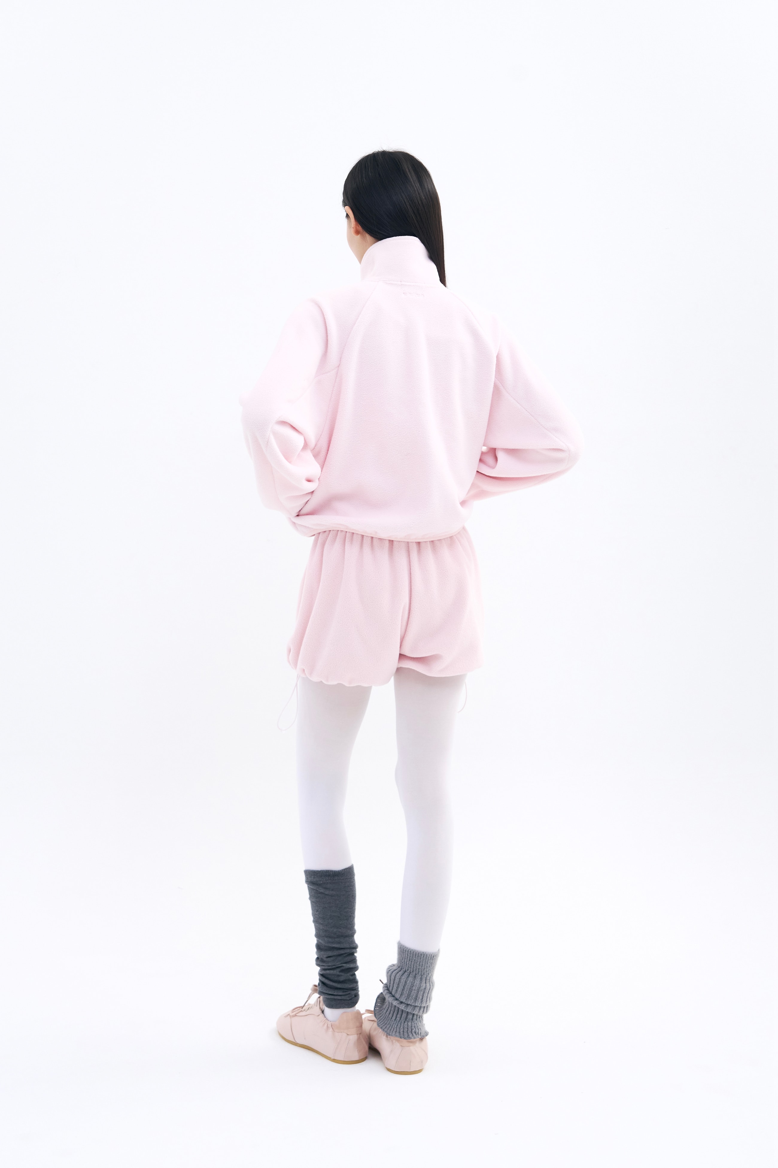 [7차 Reorder]Cropped Fleece Jacket _ Baby Pink