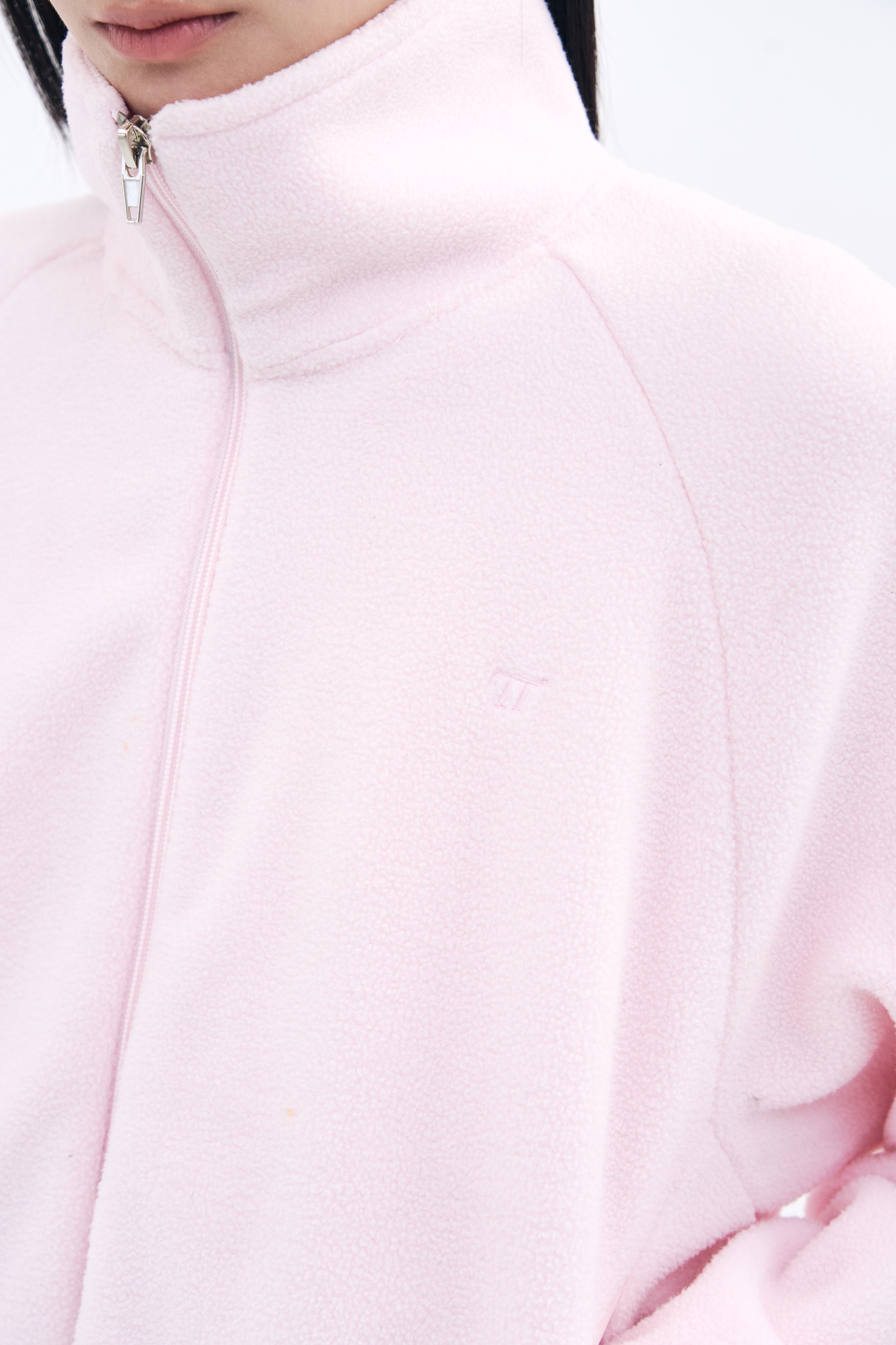 [7차 Reorder]Cropped Fleece Jacket _ Baby Pink