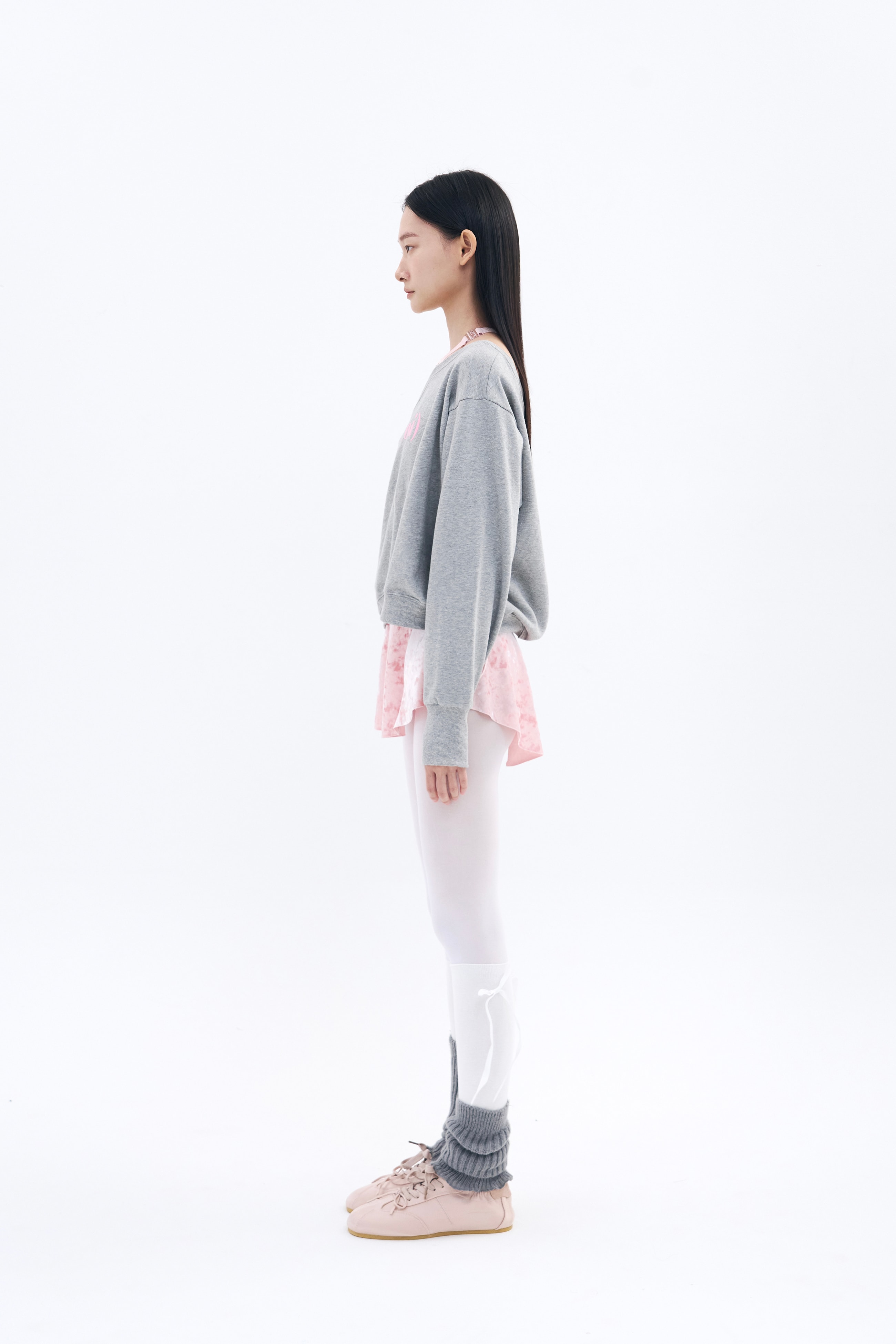 Crushed Velvet Strap Skirt _ Pink