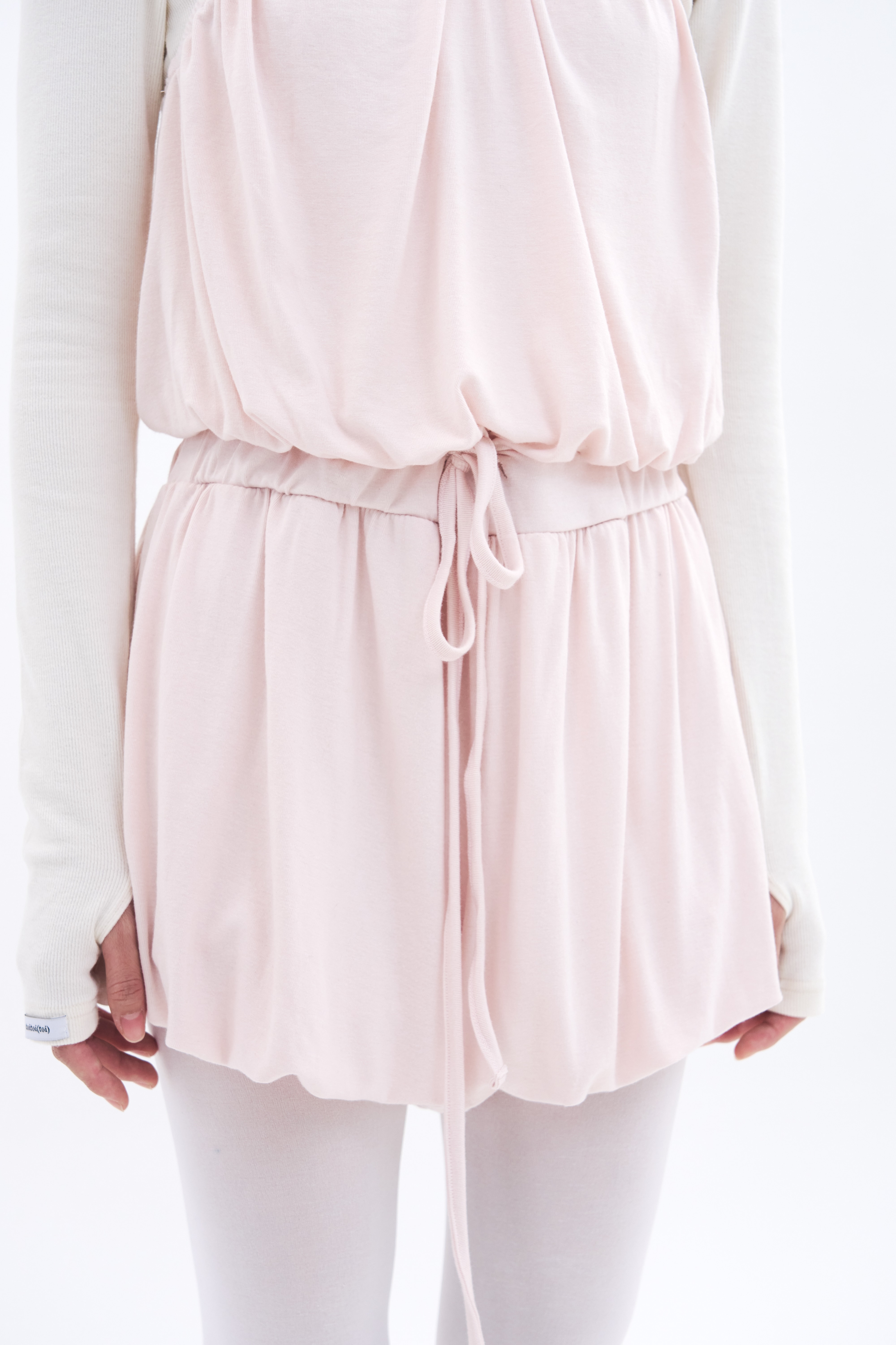Halter Balloon Romper _ Apricot Pink