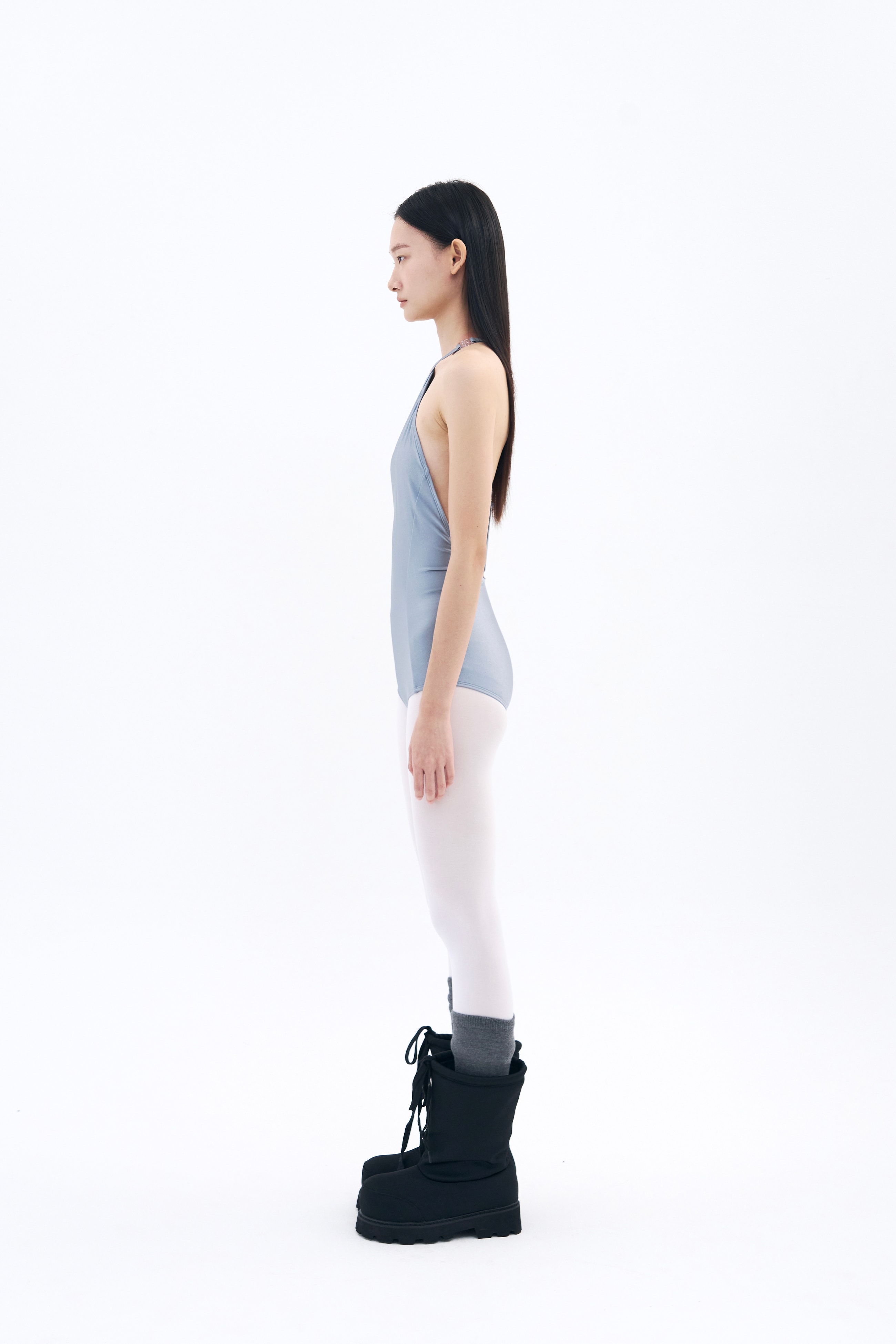 New Backbone Leotard _ Teal Silver
