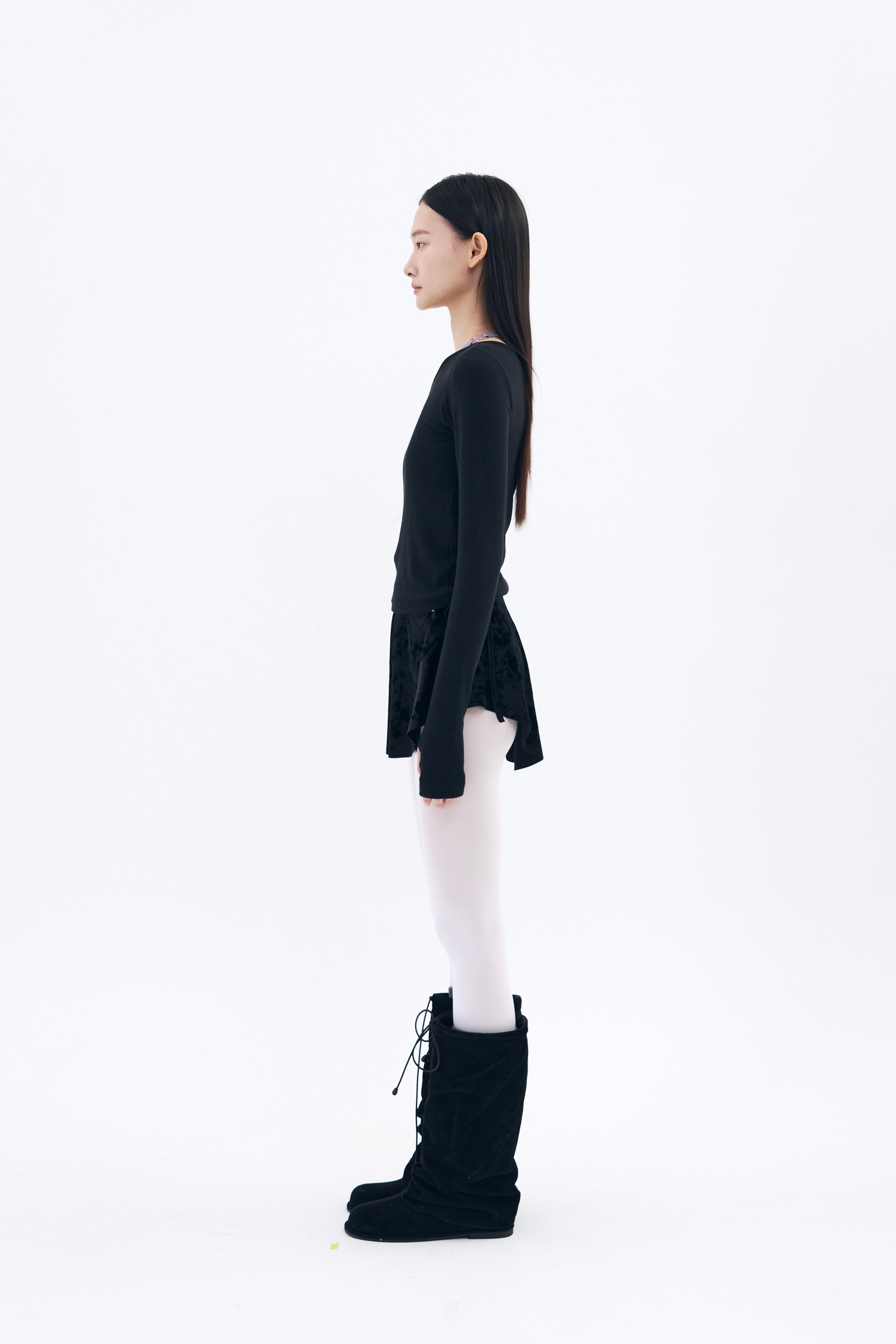 Tilt Shoulder Tee _ Black