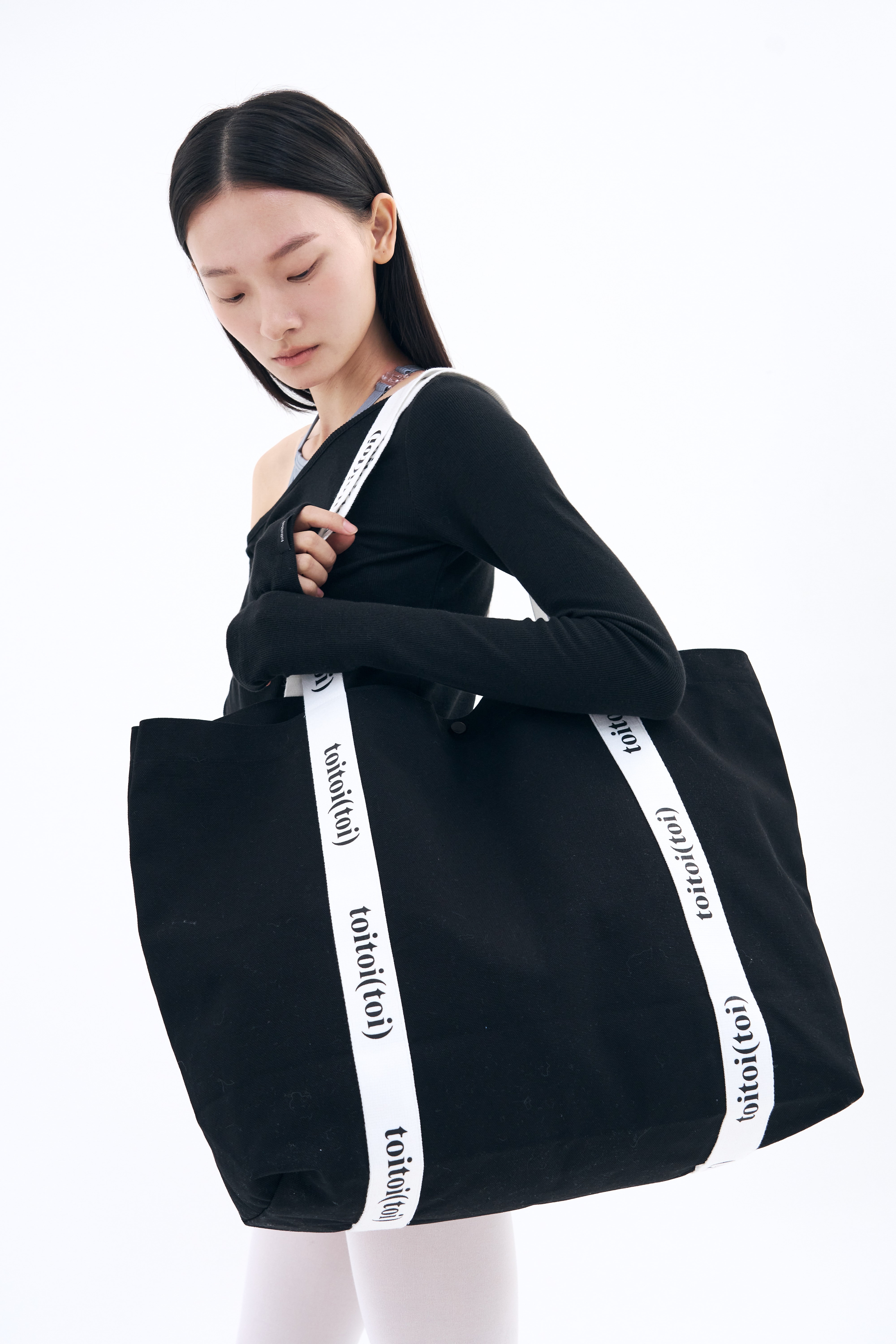 Tilt Shoulder Tee _ Black