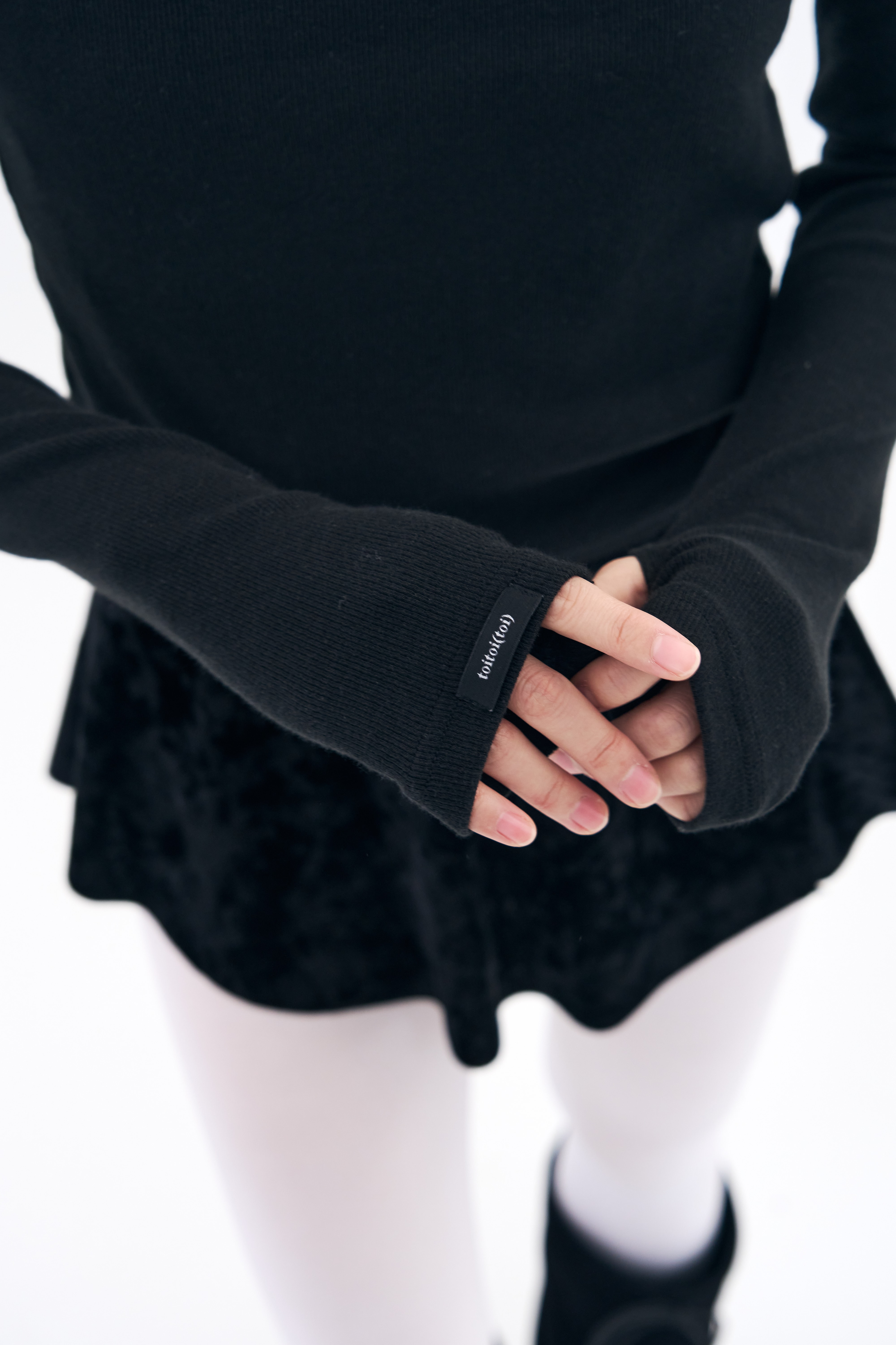 Tilt Shoulder Tee _ Black