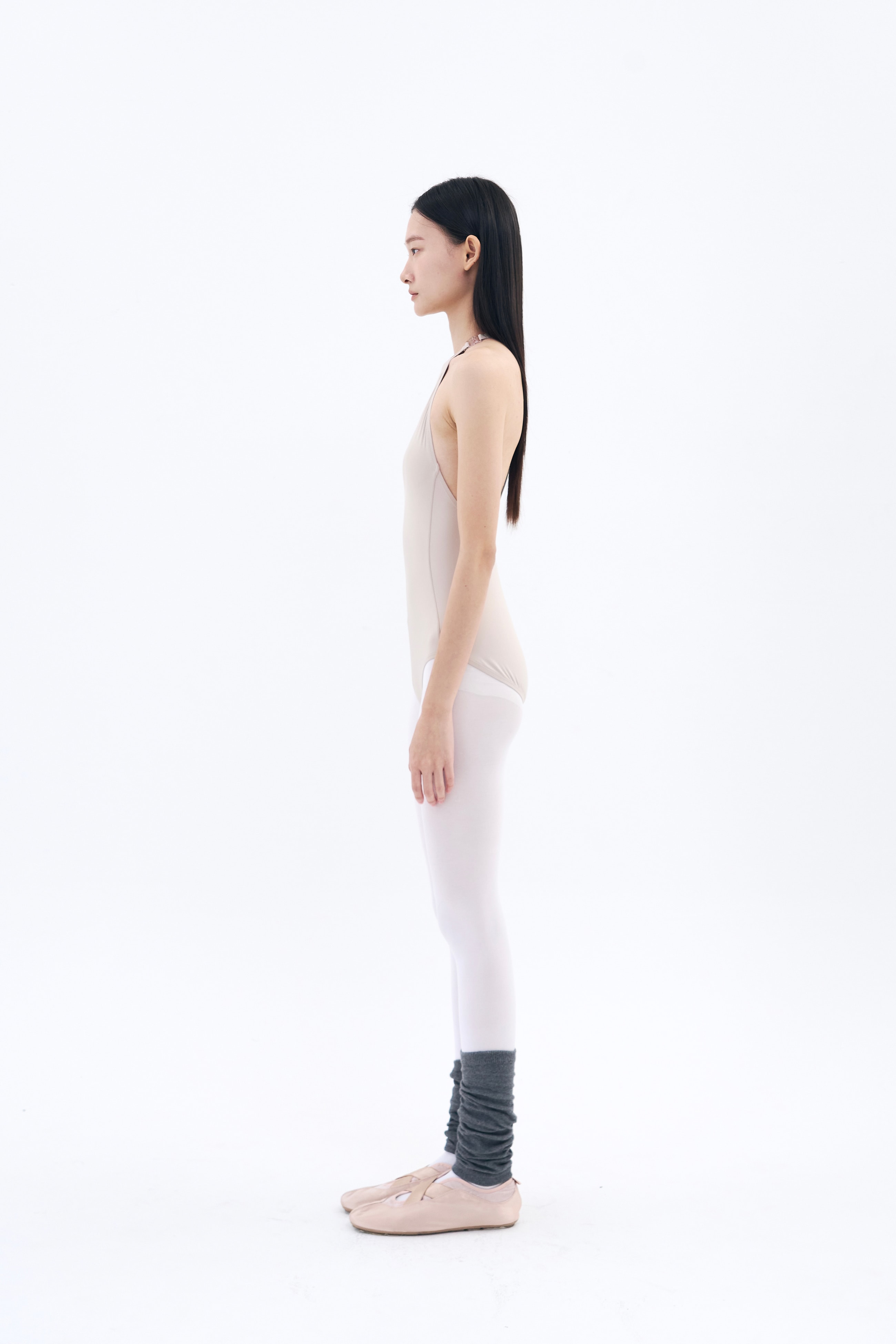Back Twist Leotard  _ Dusty Skin