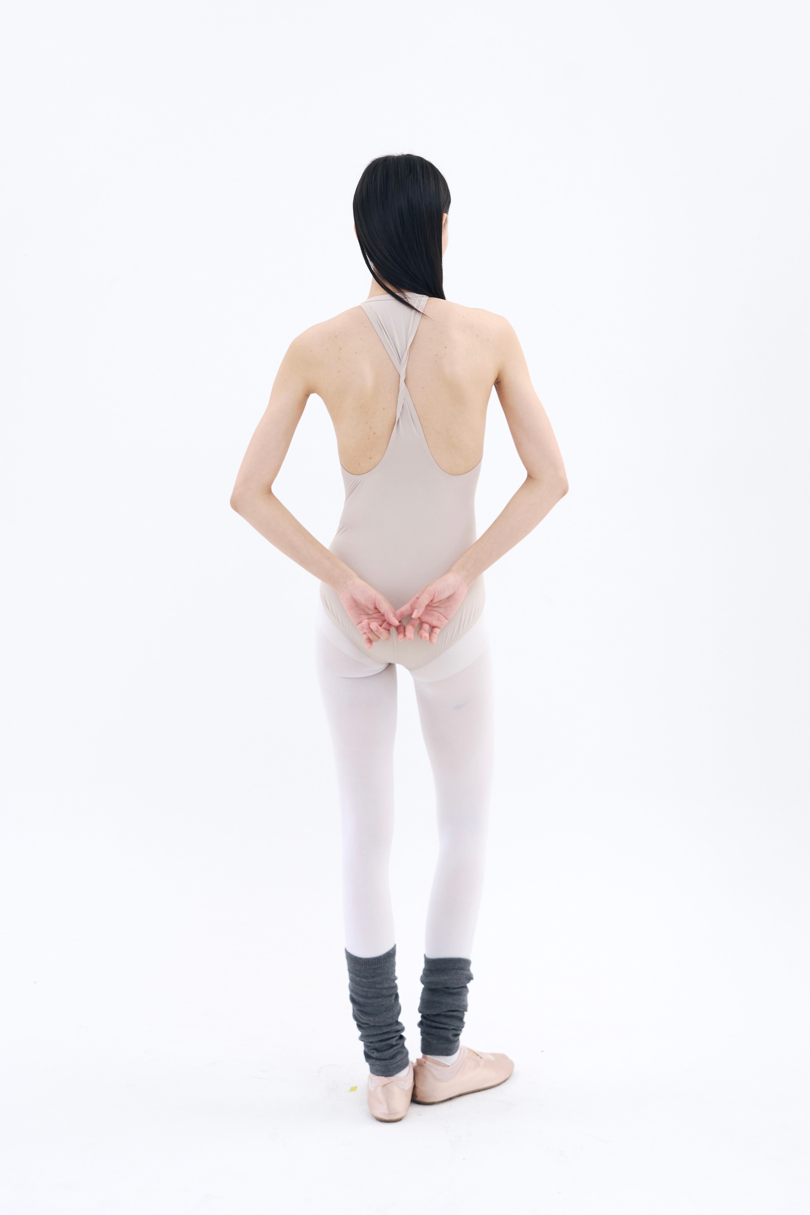 Back Twist Leotard  _ Dusty Skin