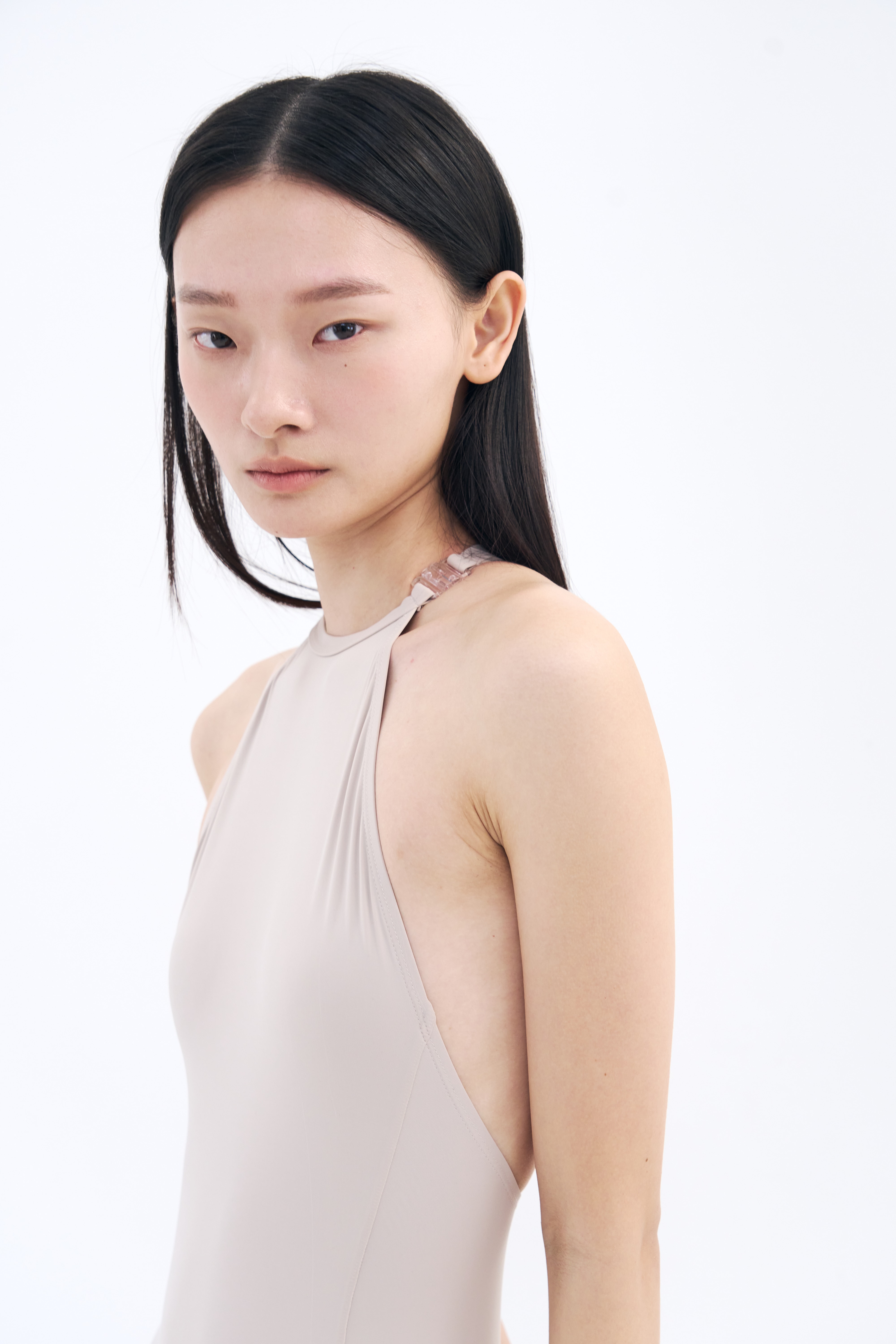 Back Twist Leotard  _ Dusty Skin