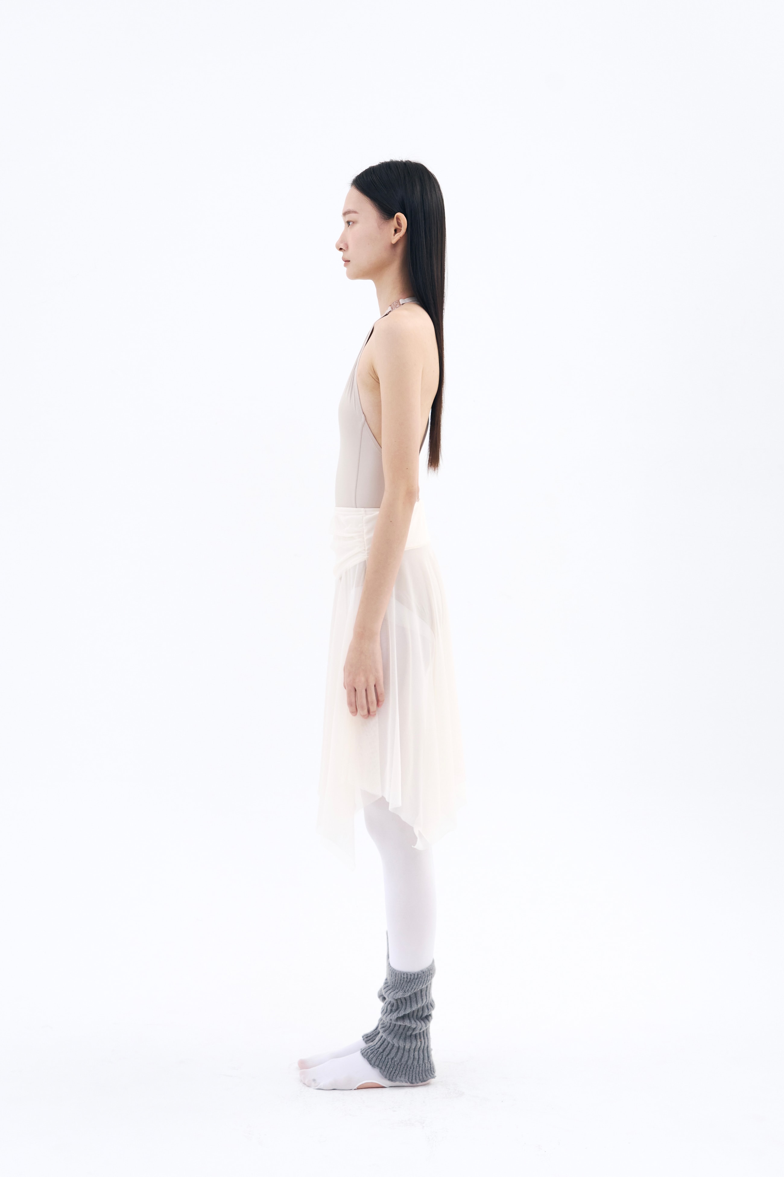 [4차 Reorder]Bow of Air Mesh Skirt  _ Cream