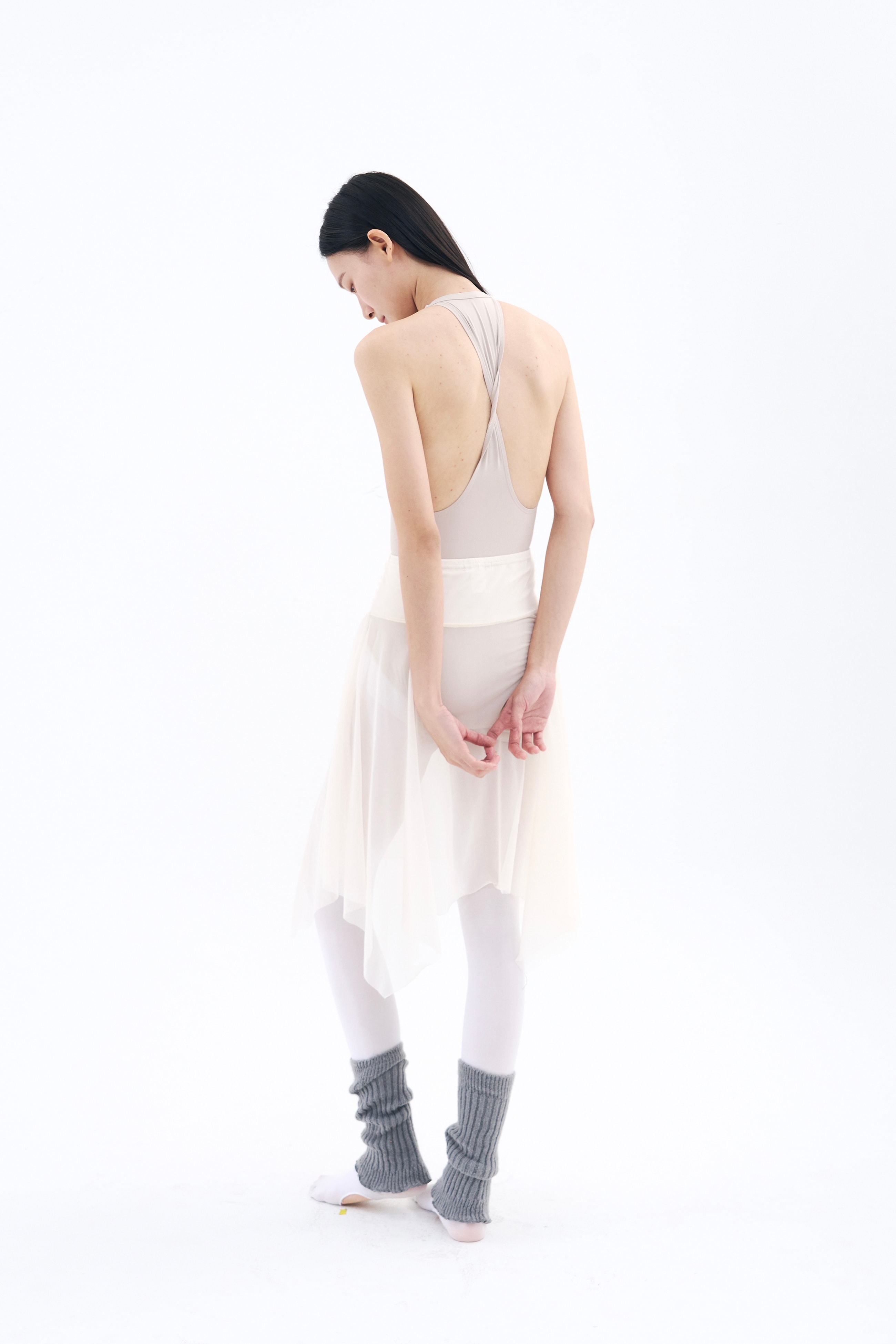 [4차 Reorder]Bow of Air Mesh Skirt  _ Cream