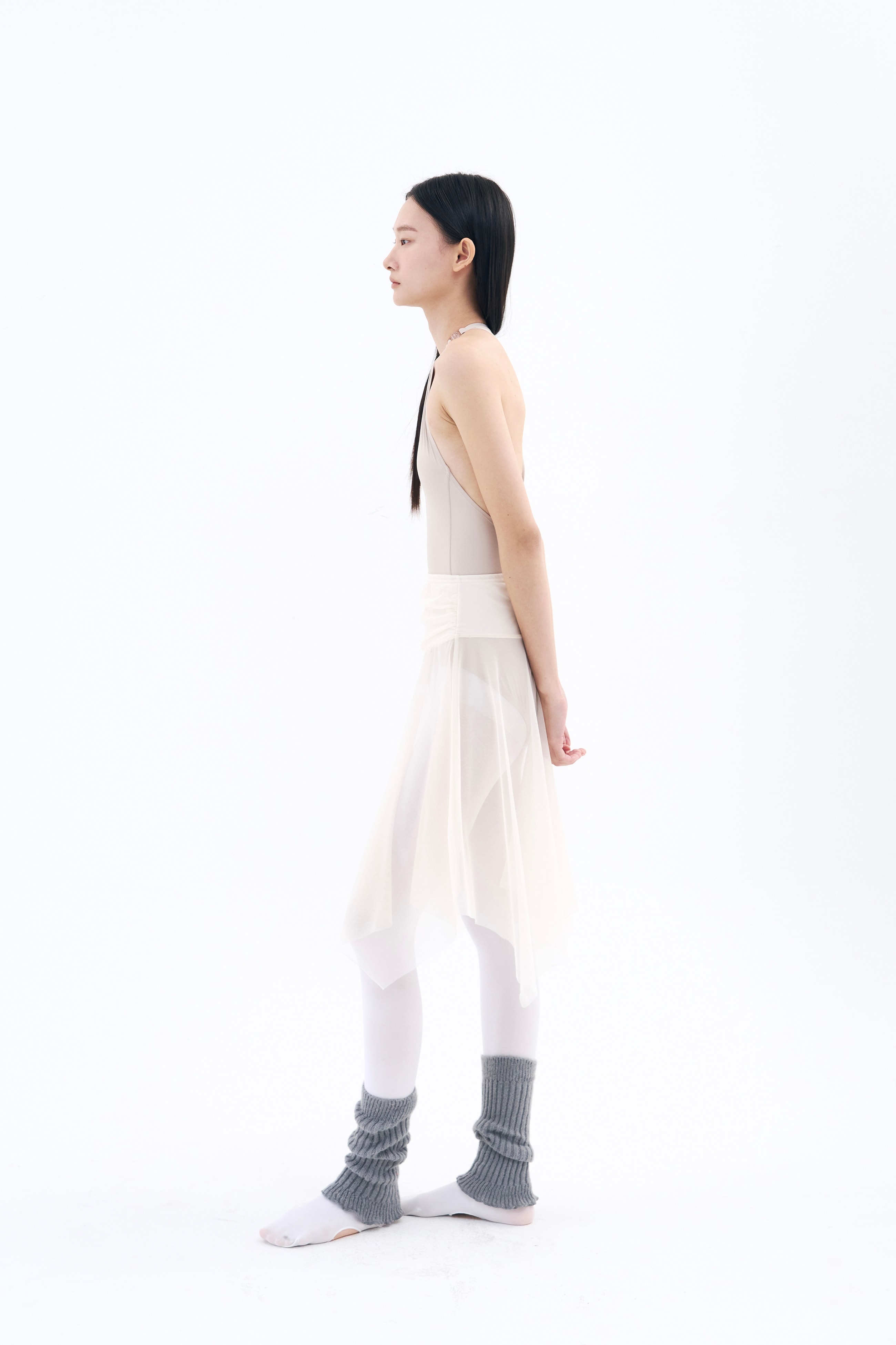 [4차 Reorder]Bow of Air Mesh Skirt  _ Cream