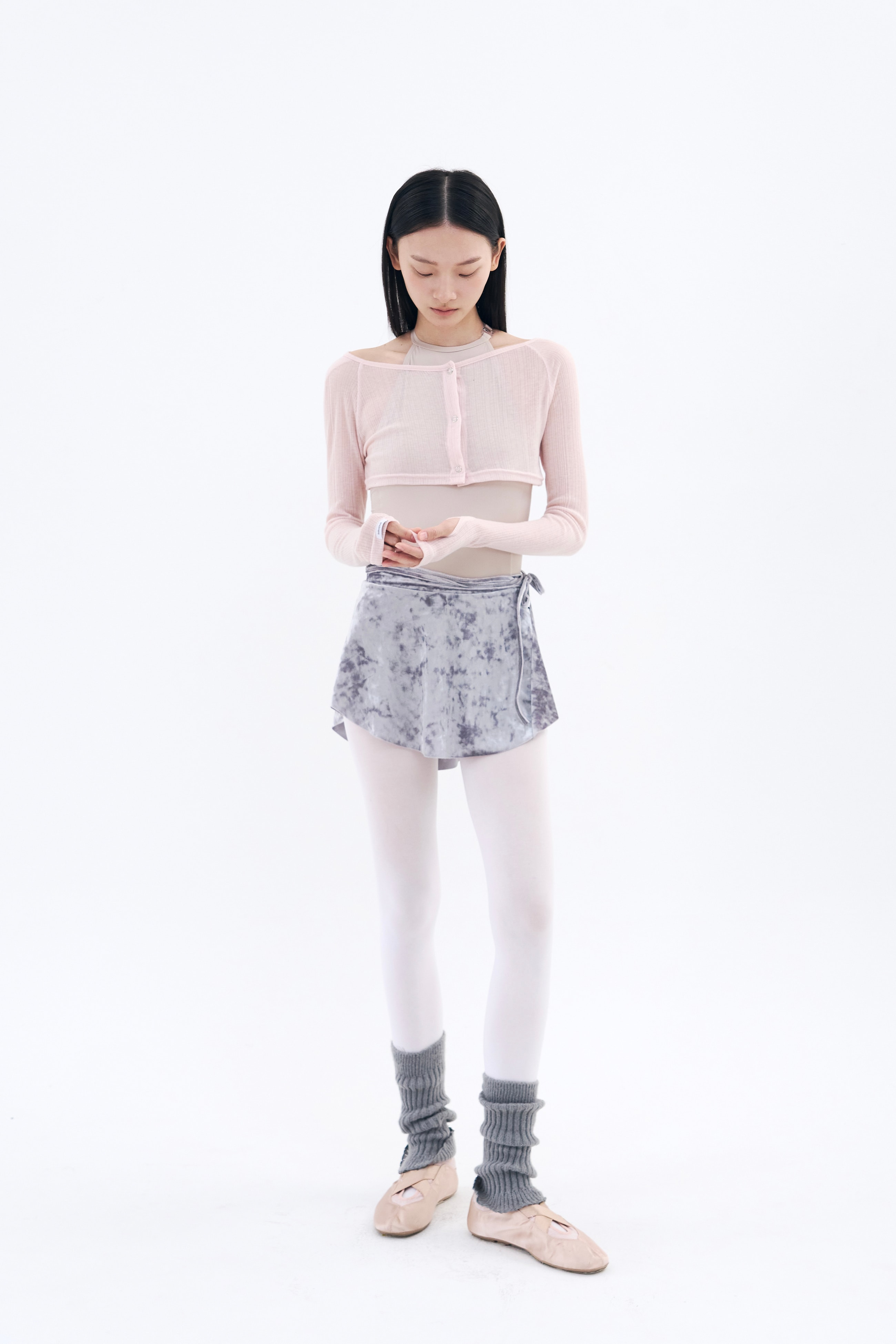 [Reorder | 8/21 (금) 순차 예약발송] Snap Cardigan Shrug _ Misty Peach
