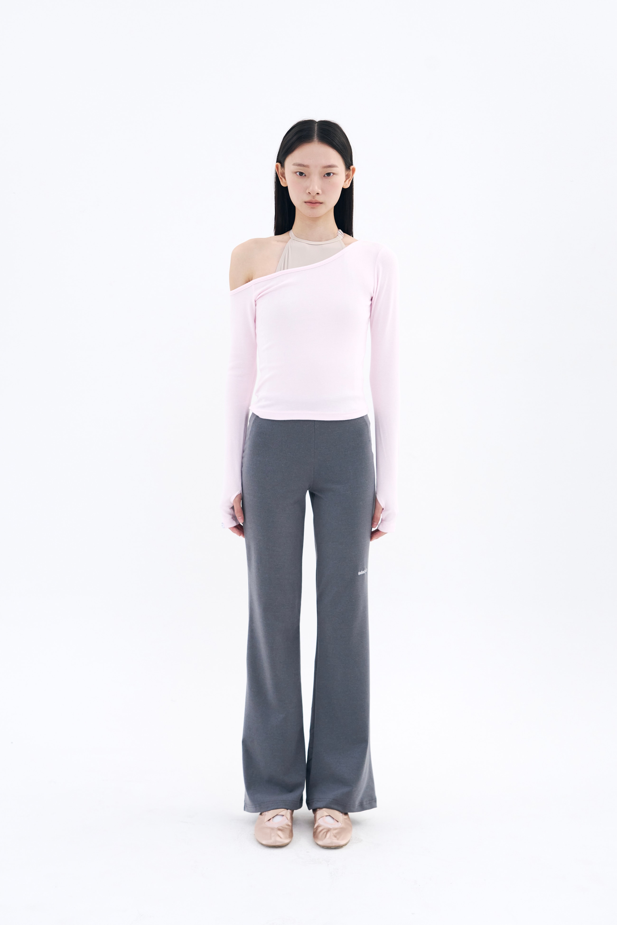 Tilt Shoulder Tee _ Barbie Pink