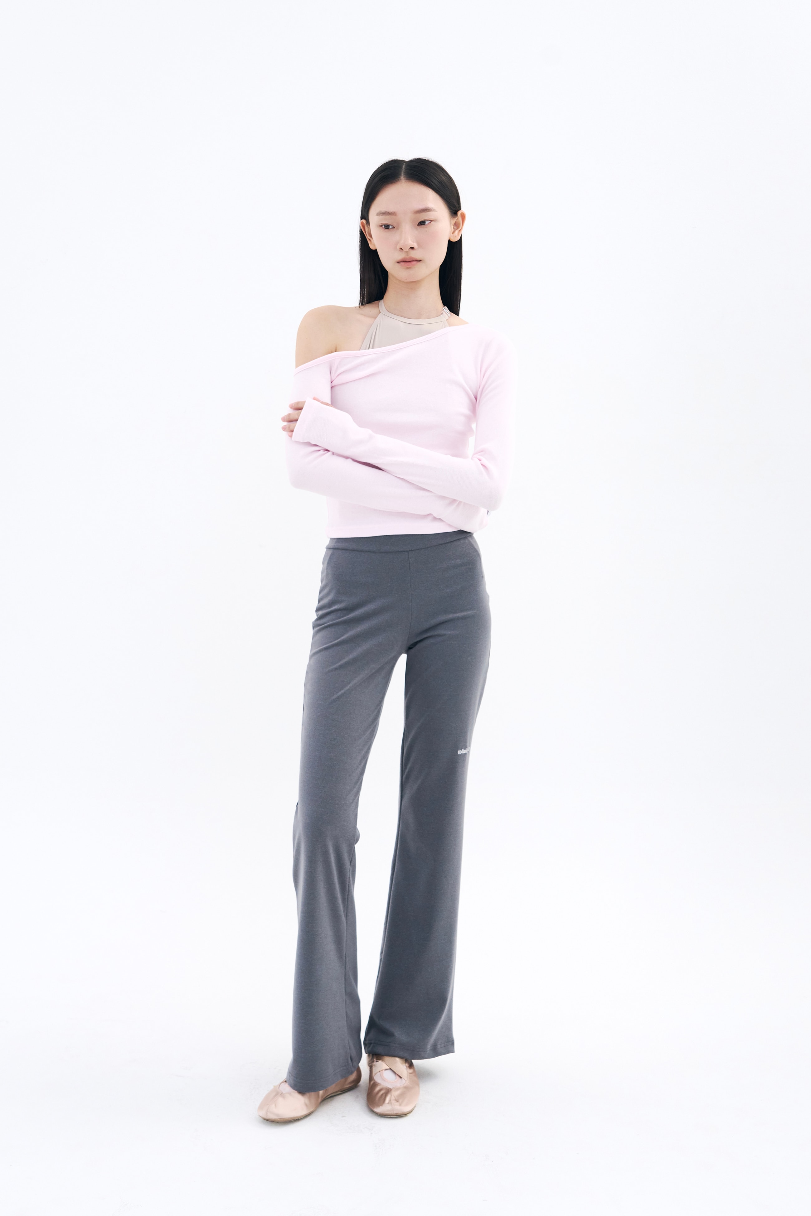 Tilt Shoulder Tee _ Barbie Pink