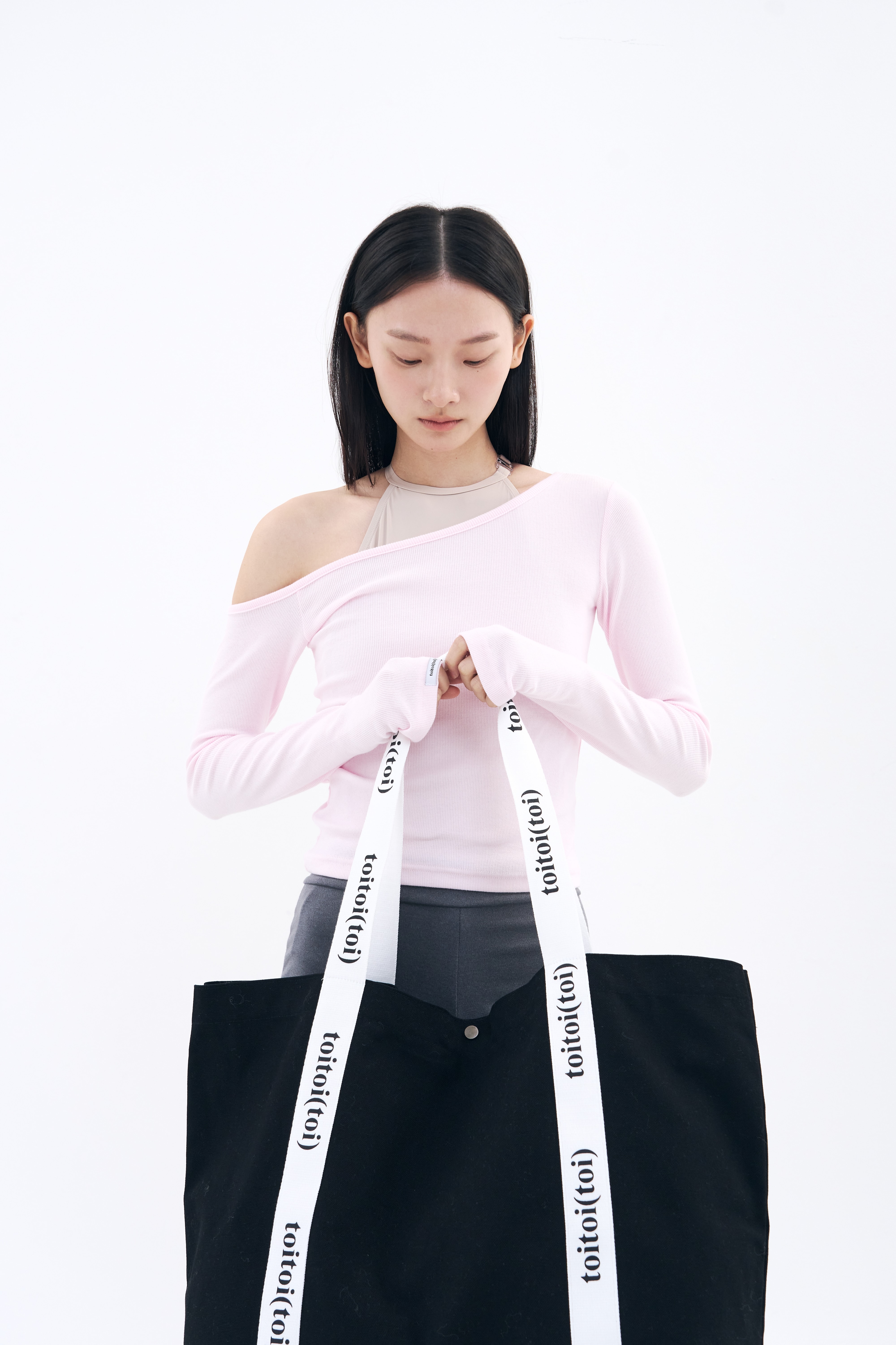 Tilt Shoulder Tee _ Barbie Pink