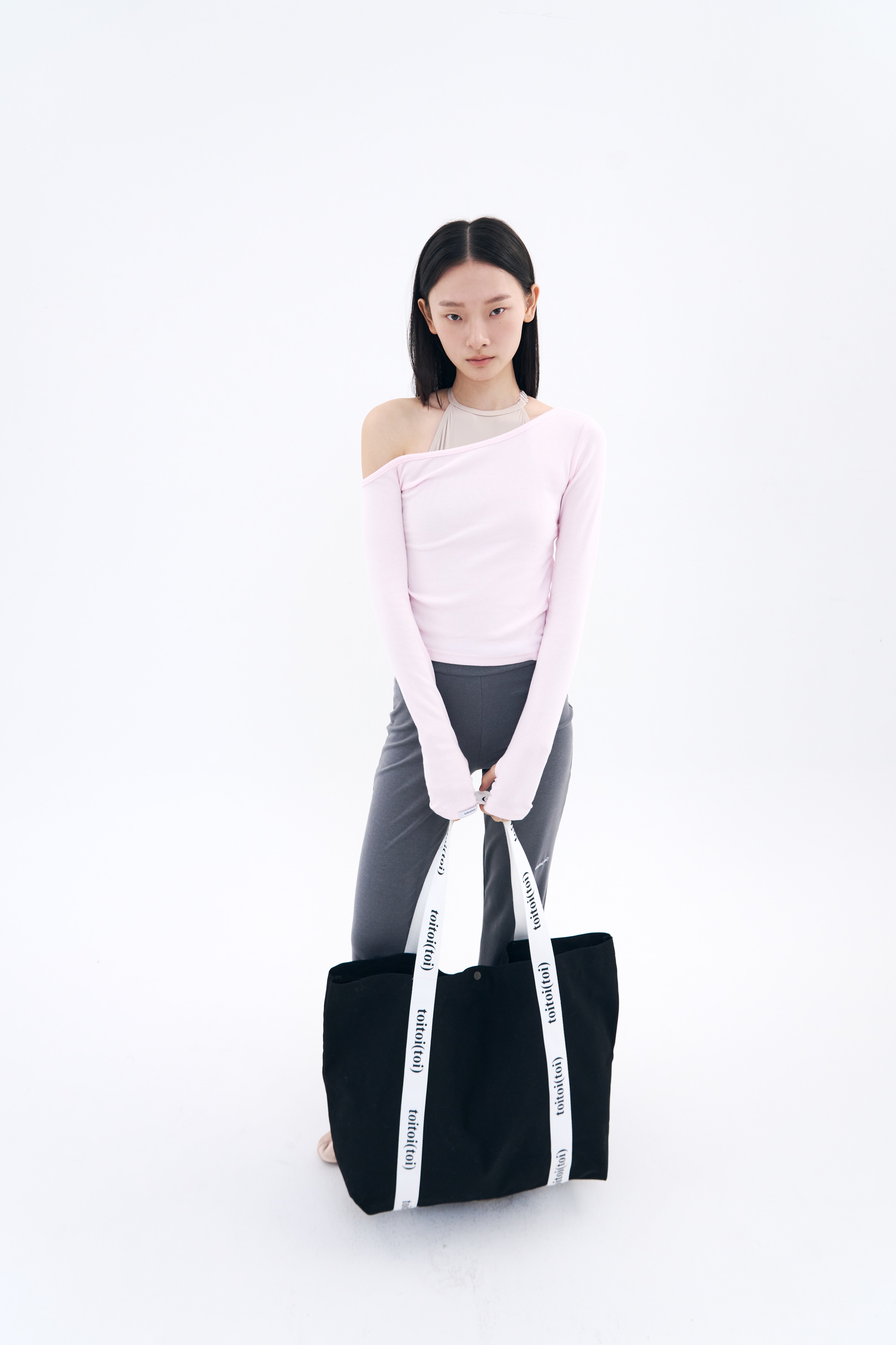 Tilt Shoulder Tee _ Barbie Pink