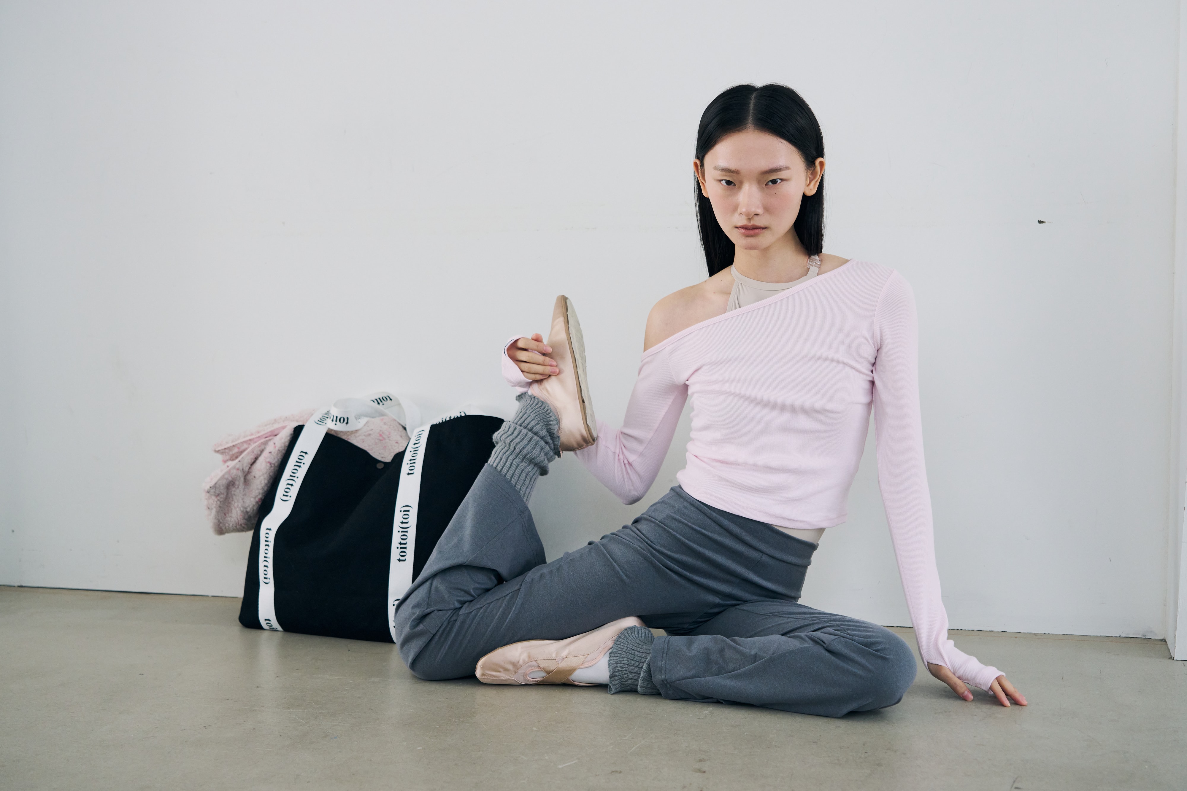 Tilt Shoulder Tee _ Barbie Pink
