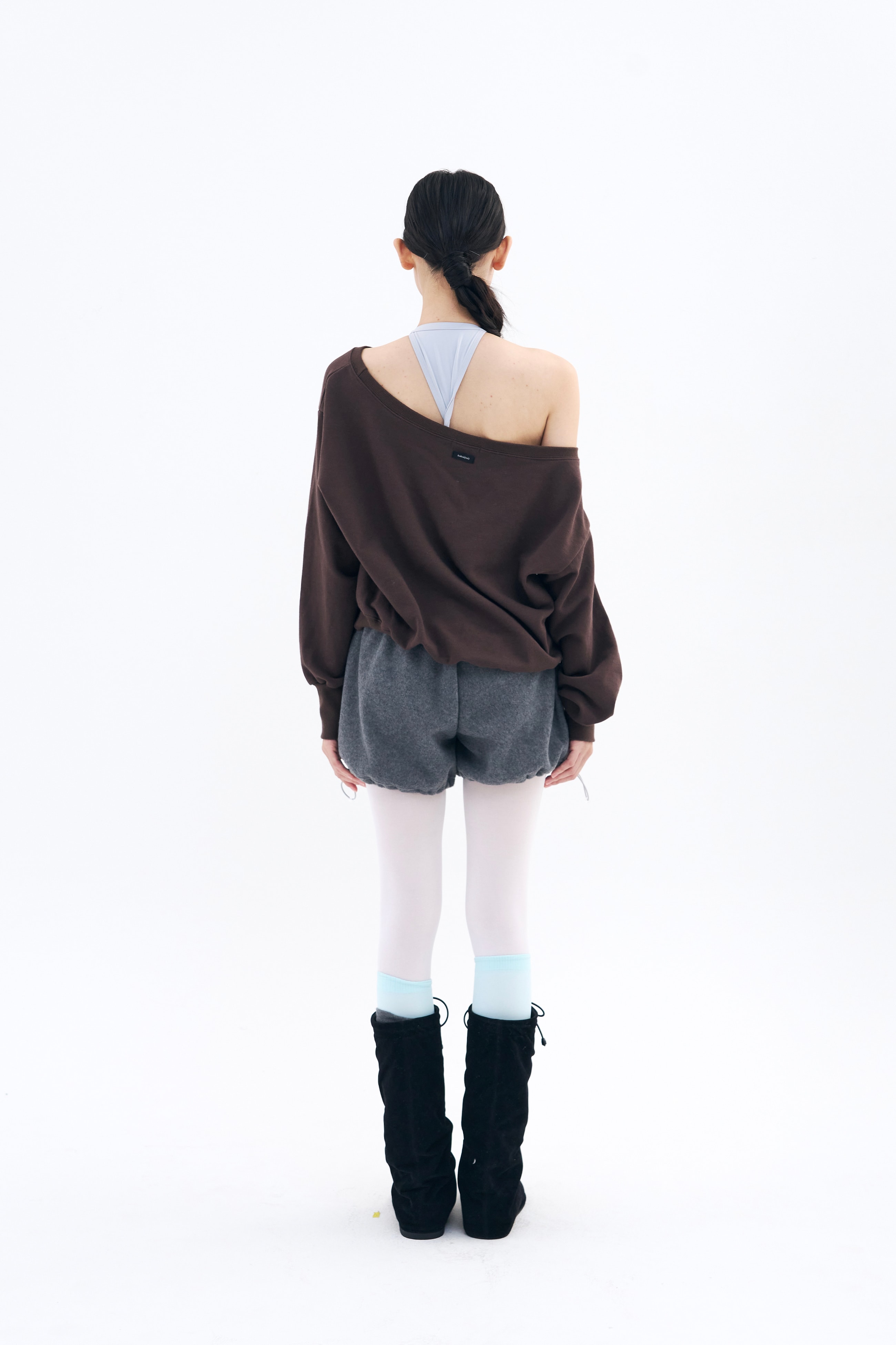 [Reorder|9월2째주 순차예약발송] Toitoi(toi) Drape Shoulder Sweatshirts _ Mocha Brown