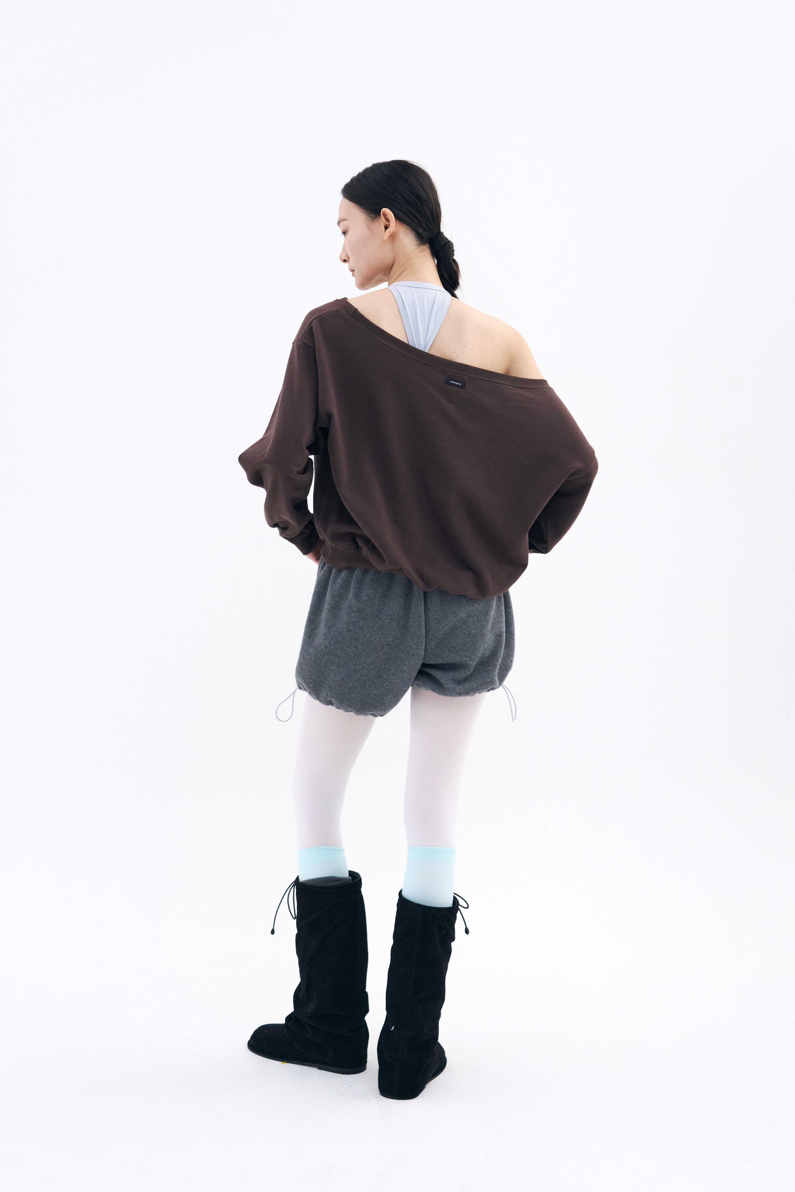 Fleece Puff shorts _ Deep Melange