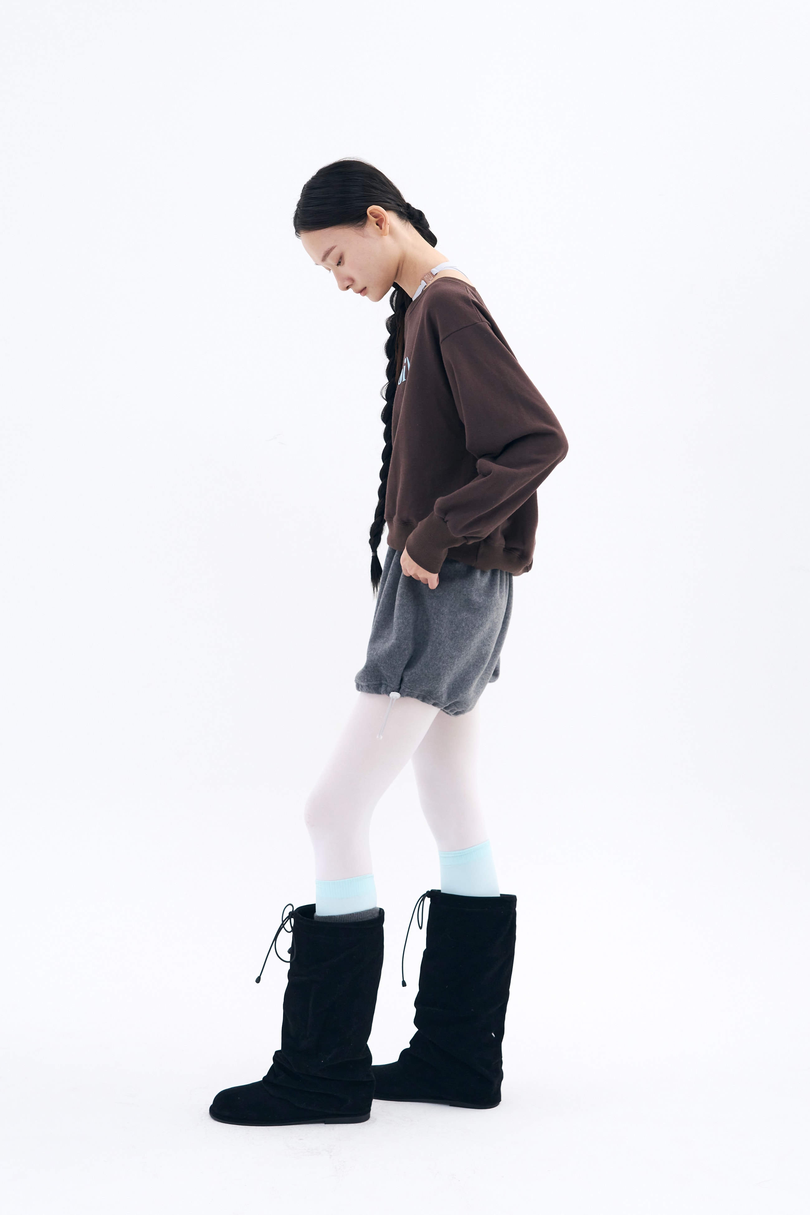 [Reorder|9월2째주 순차예약발송] Toitoi(toi) Drape Shoulder Sweatshirts _ Mocha Brown