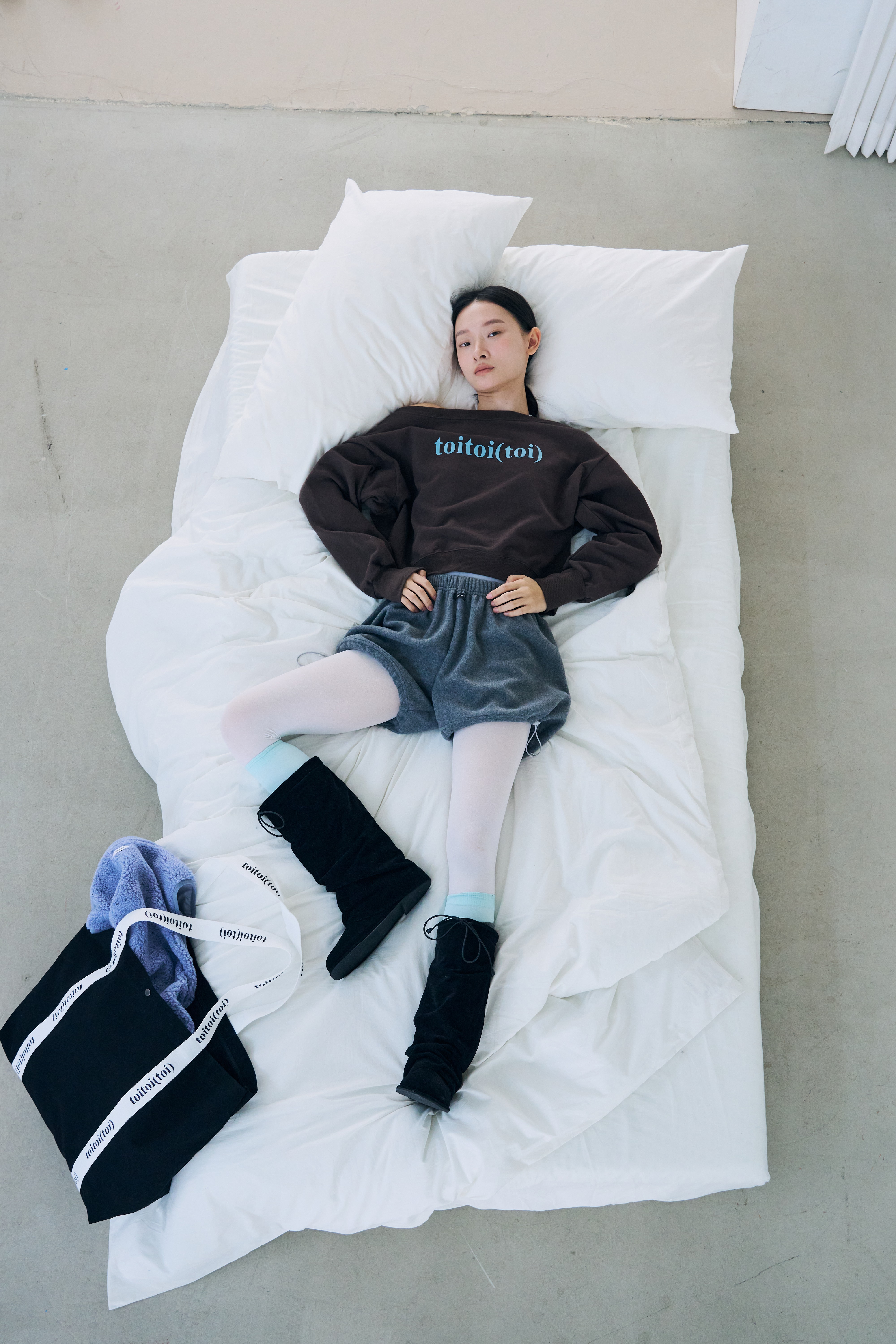 Fleece Puff shorts _ Deep Melange