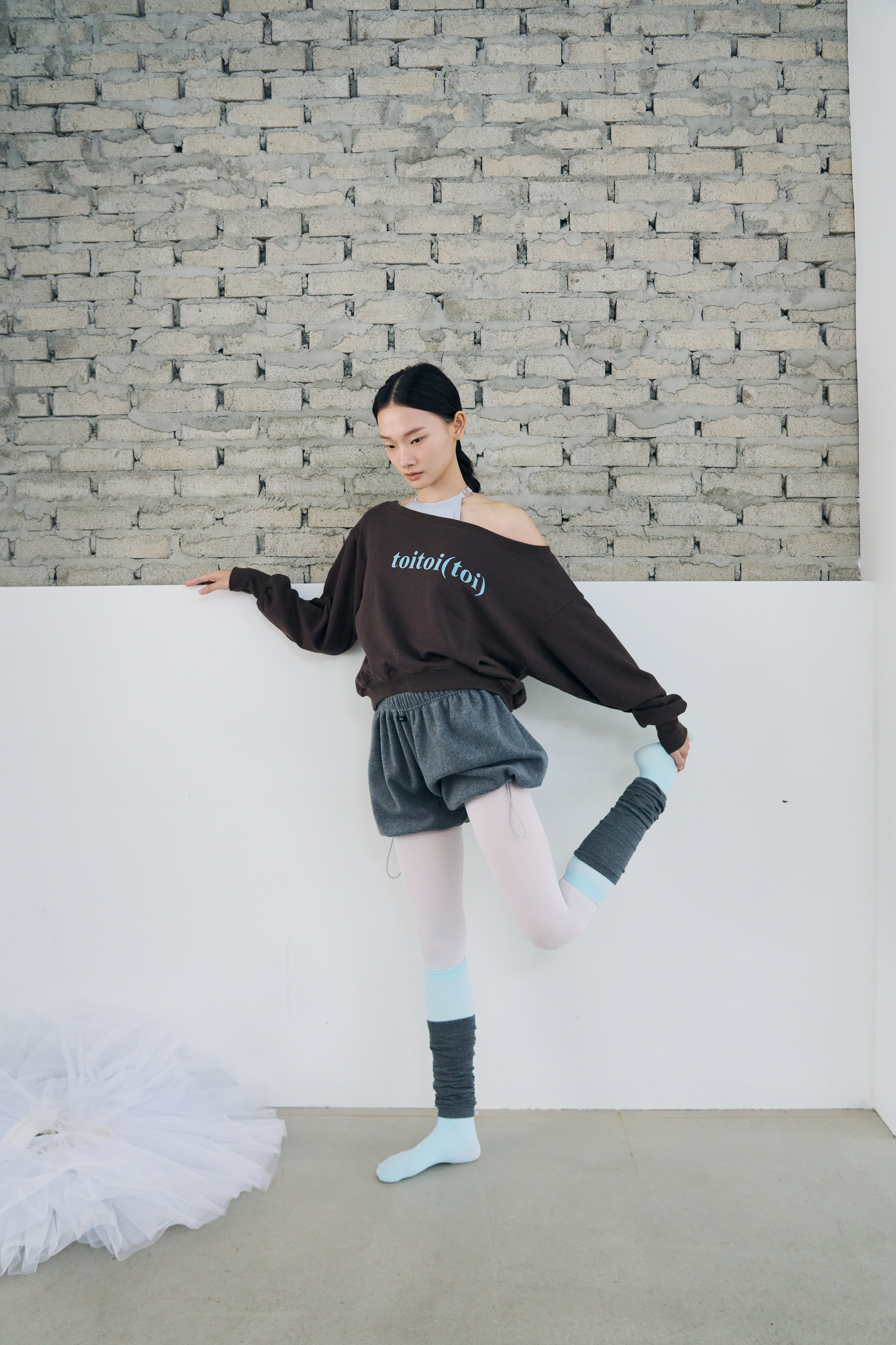 Fleece Puff shorts _ Deep Melange