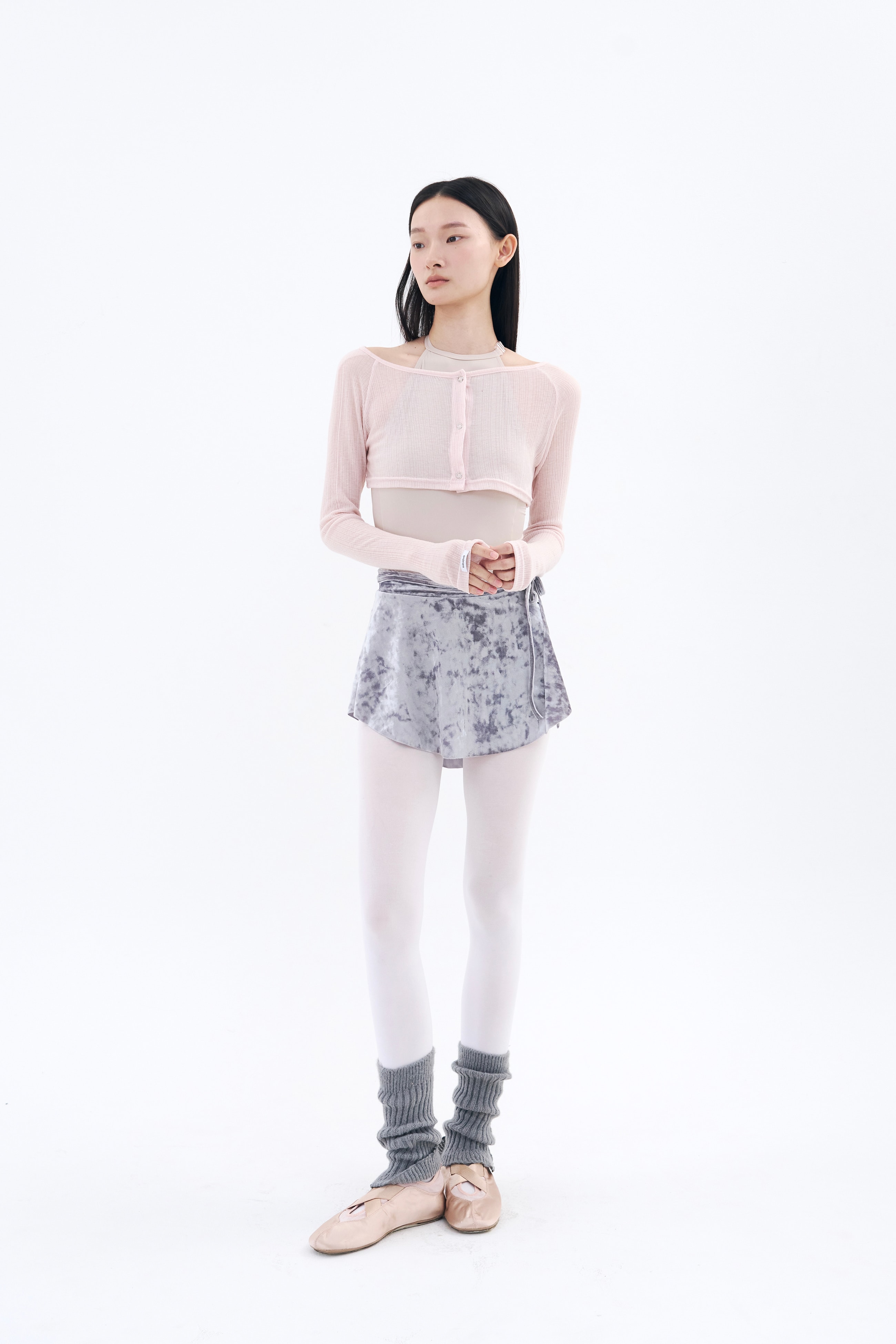 [Reorder | 8/21 (금) 순차 예약발송] Snap Cardigan Shrug _ Misty Peach