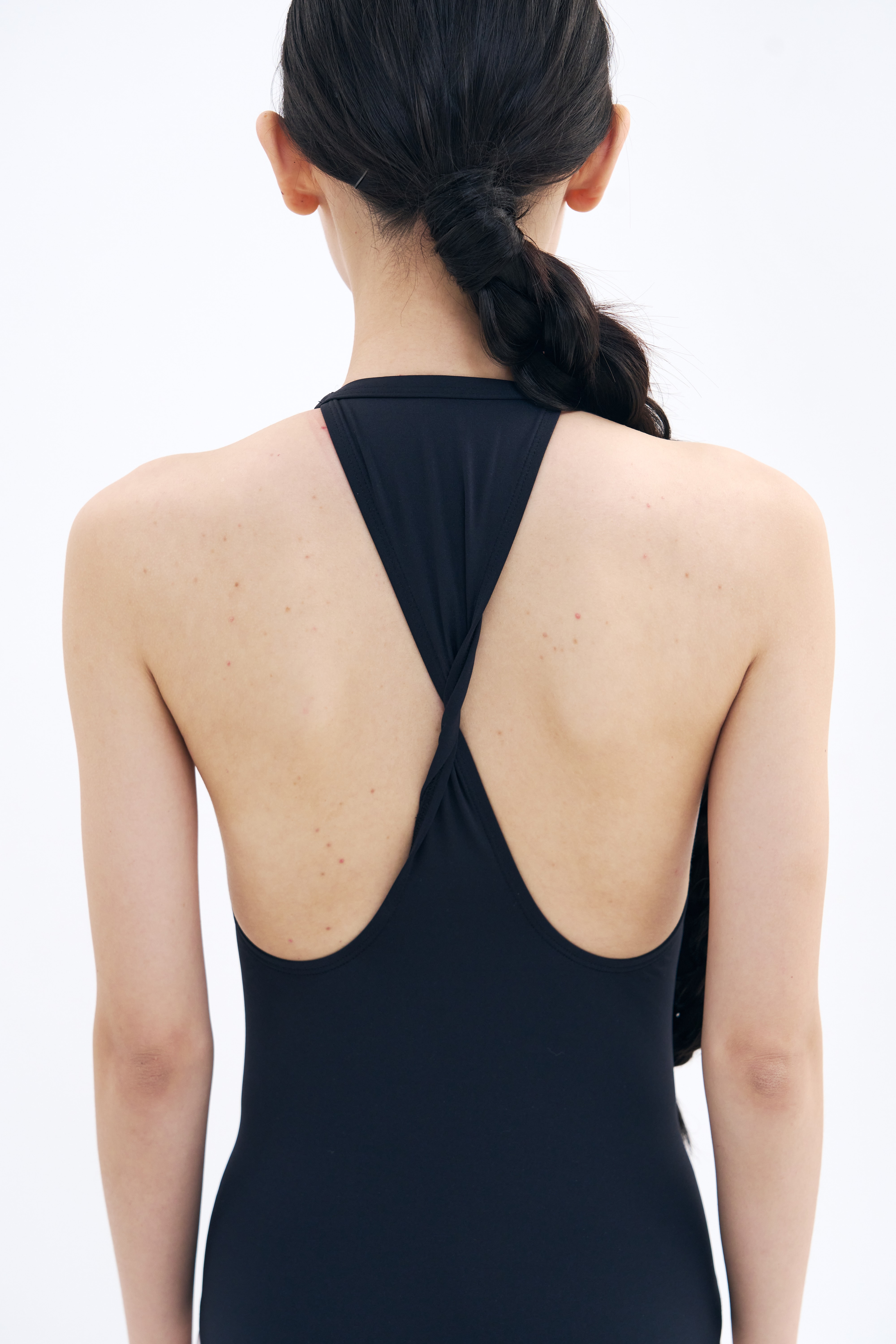 Back Twist Leotard  _ Black
