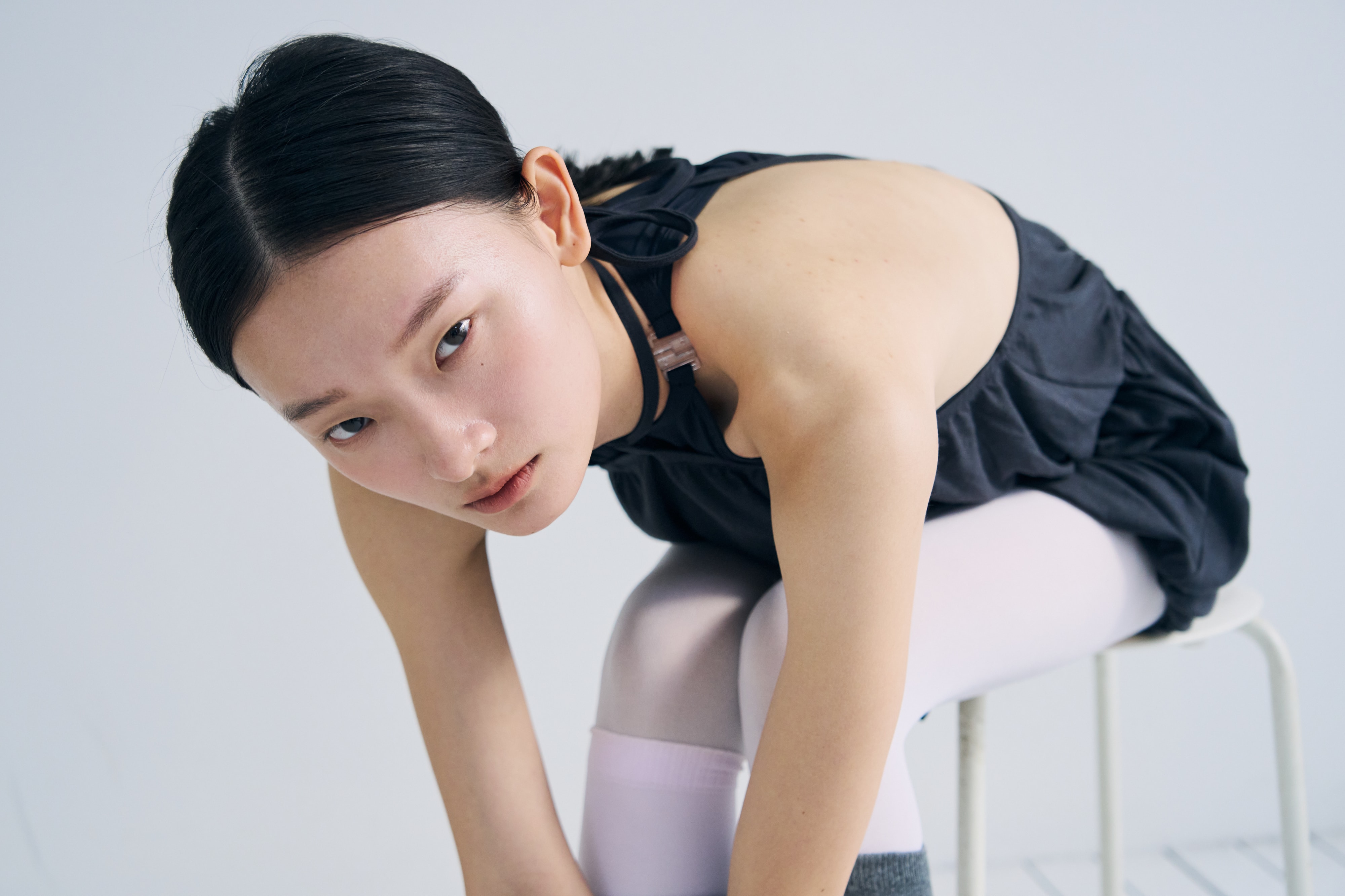 [2차 Reorder]Halter Balloon Romper _ Midnight Charcoal