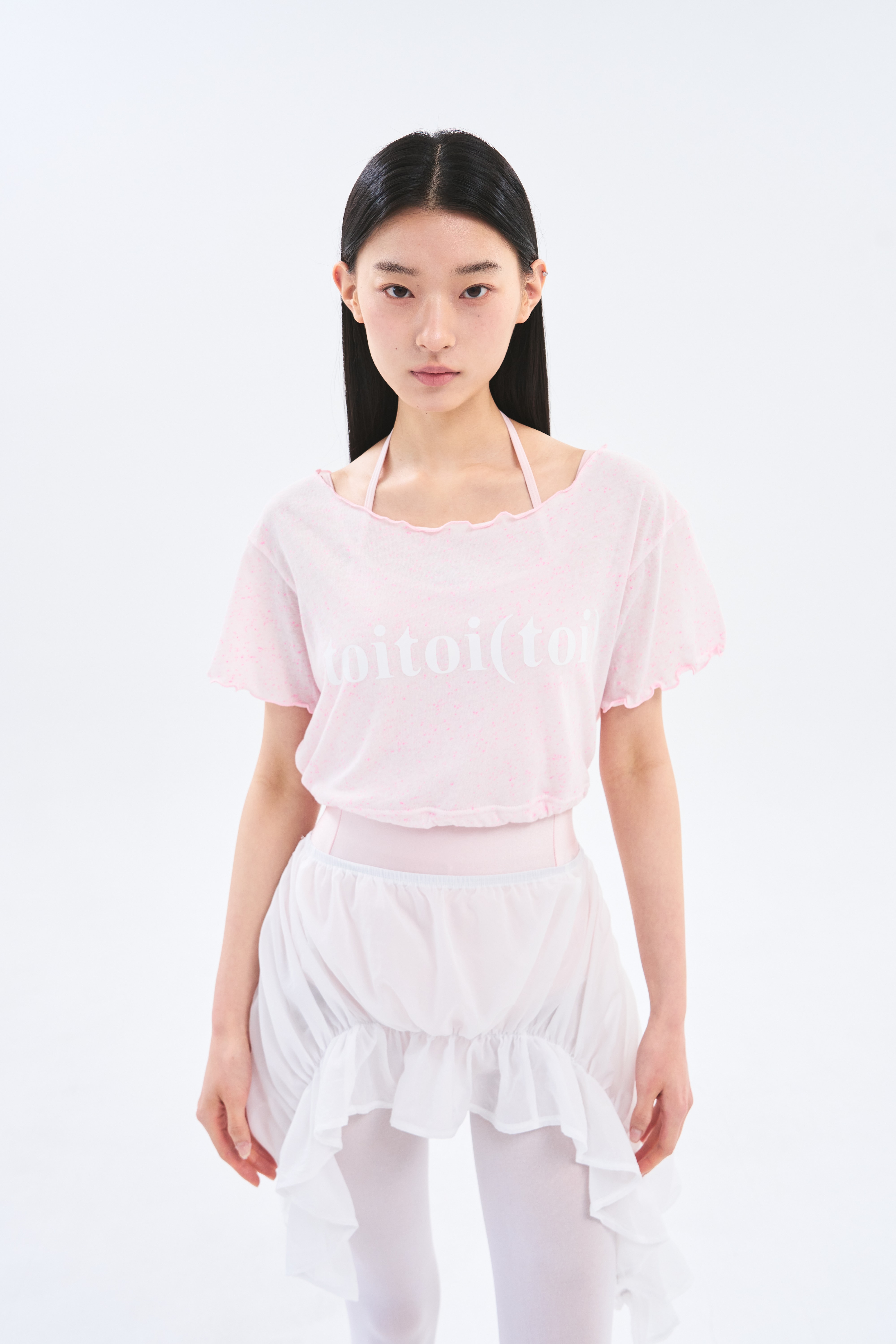 Sheer Coil Skirt _ Pure White