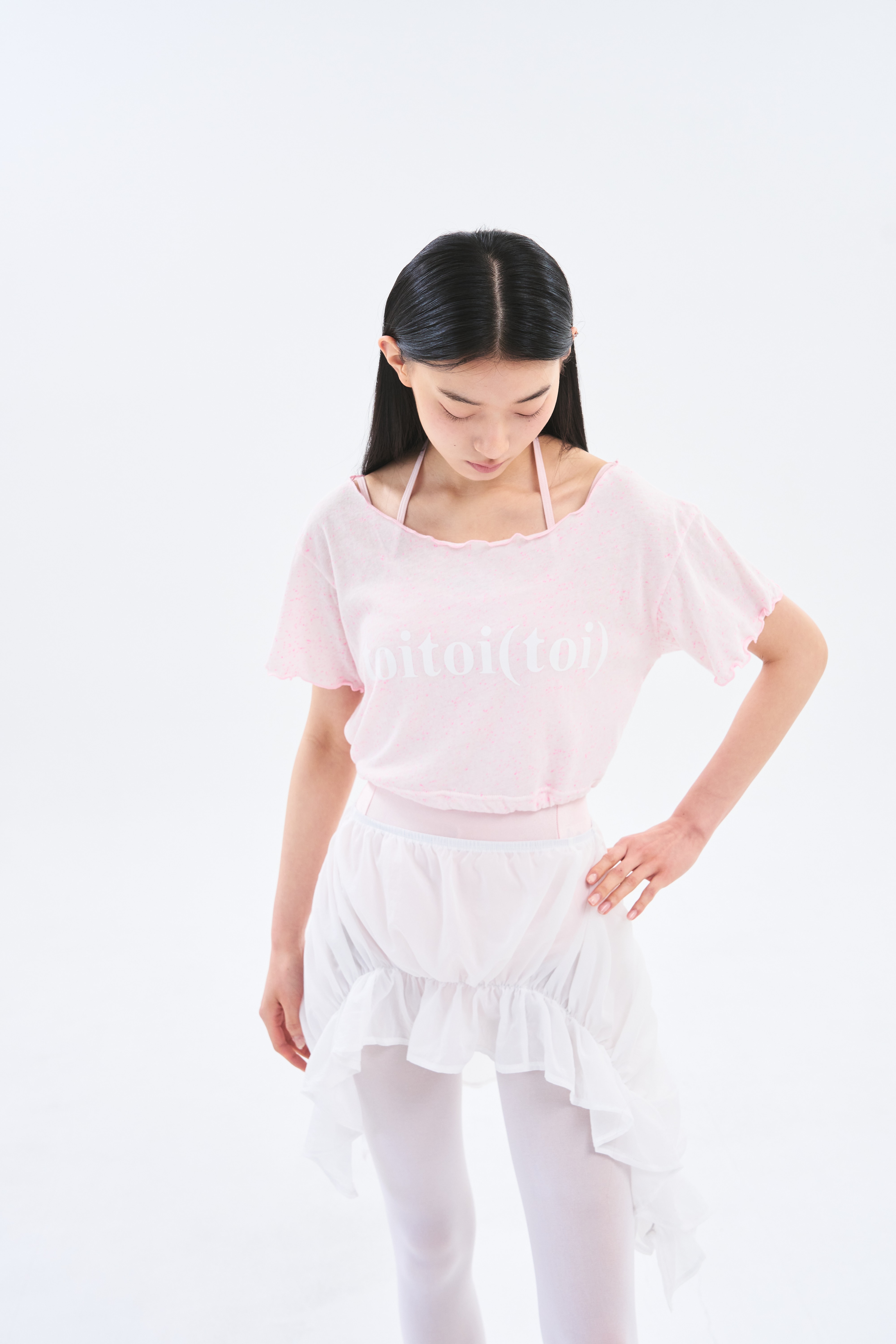 Sheer Coil Skirt _ Pure White
