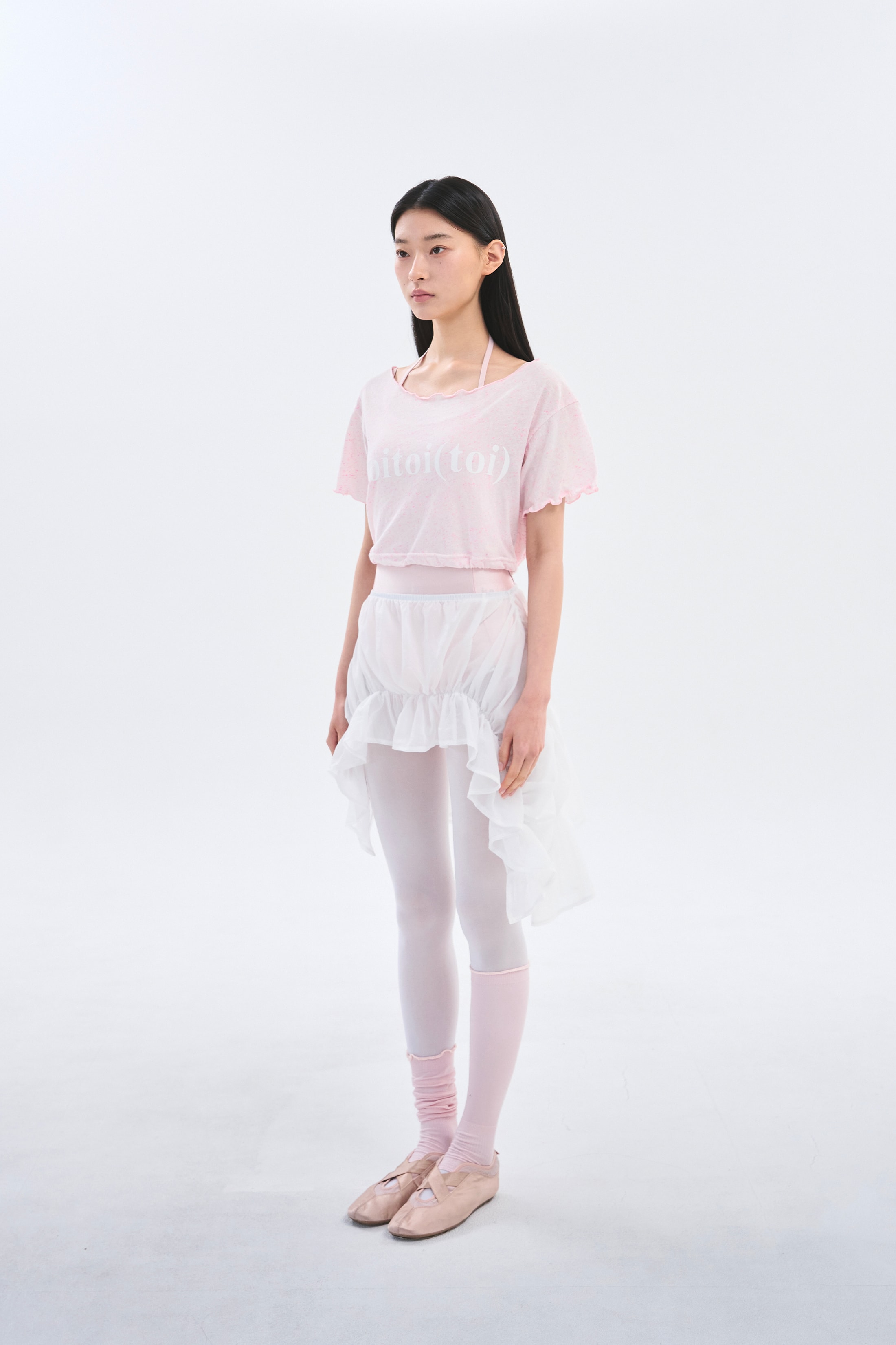 [3차 Reorder]Sparkling Crop Tee _ Milk Pink