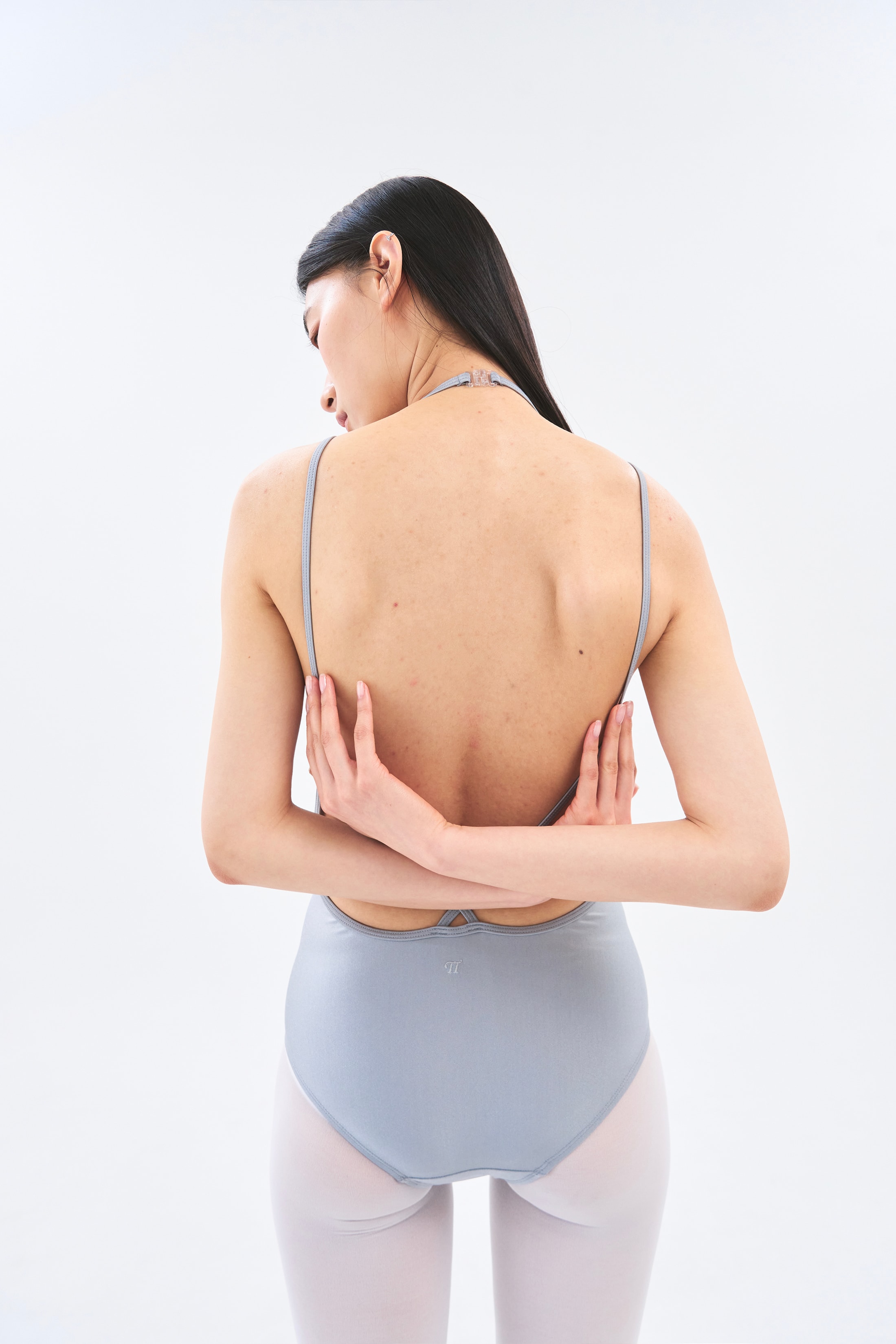 [Reorder]Double Strap Leotard _ Sage Silver