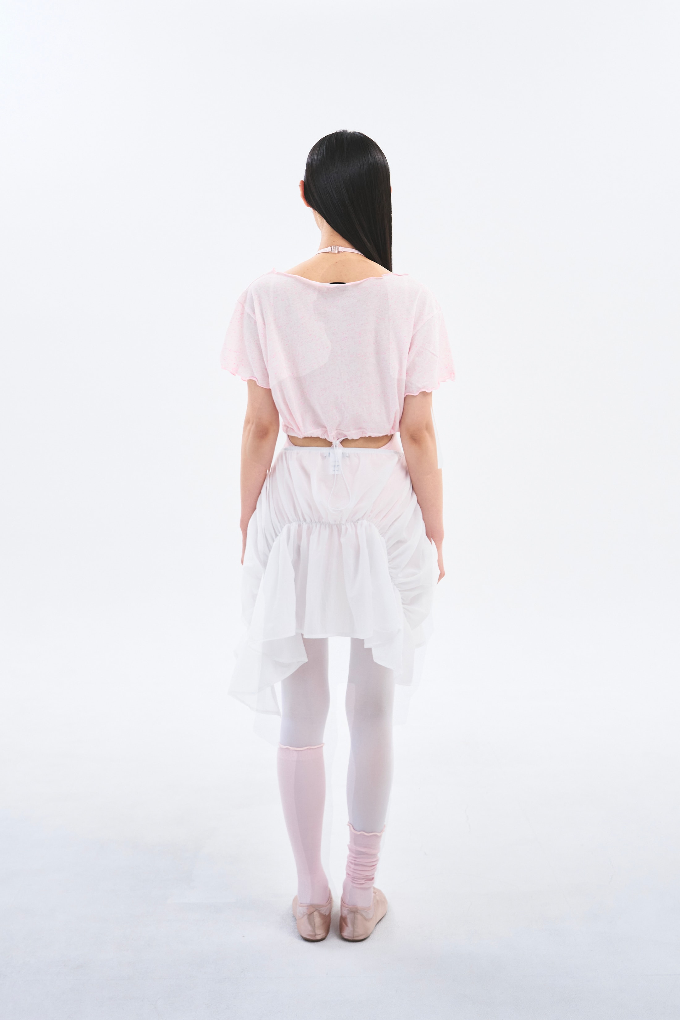 [3차 Reorder]Sparkling Crop Tee _ Milk Pink