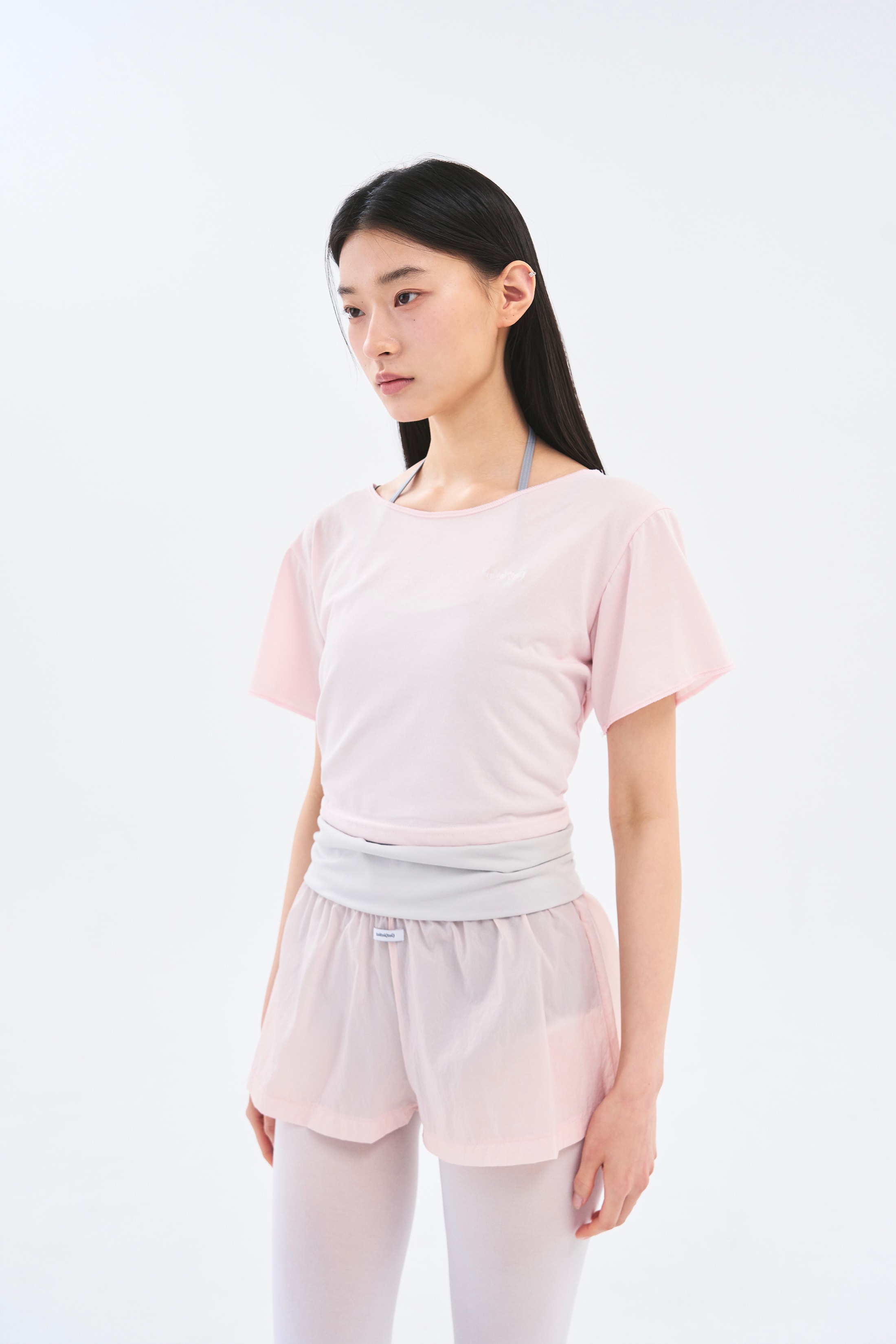 [4차 Reorder]Circle Back Crop Tee _ Peach Pink