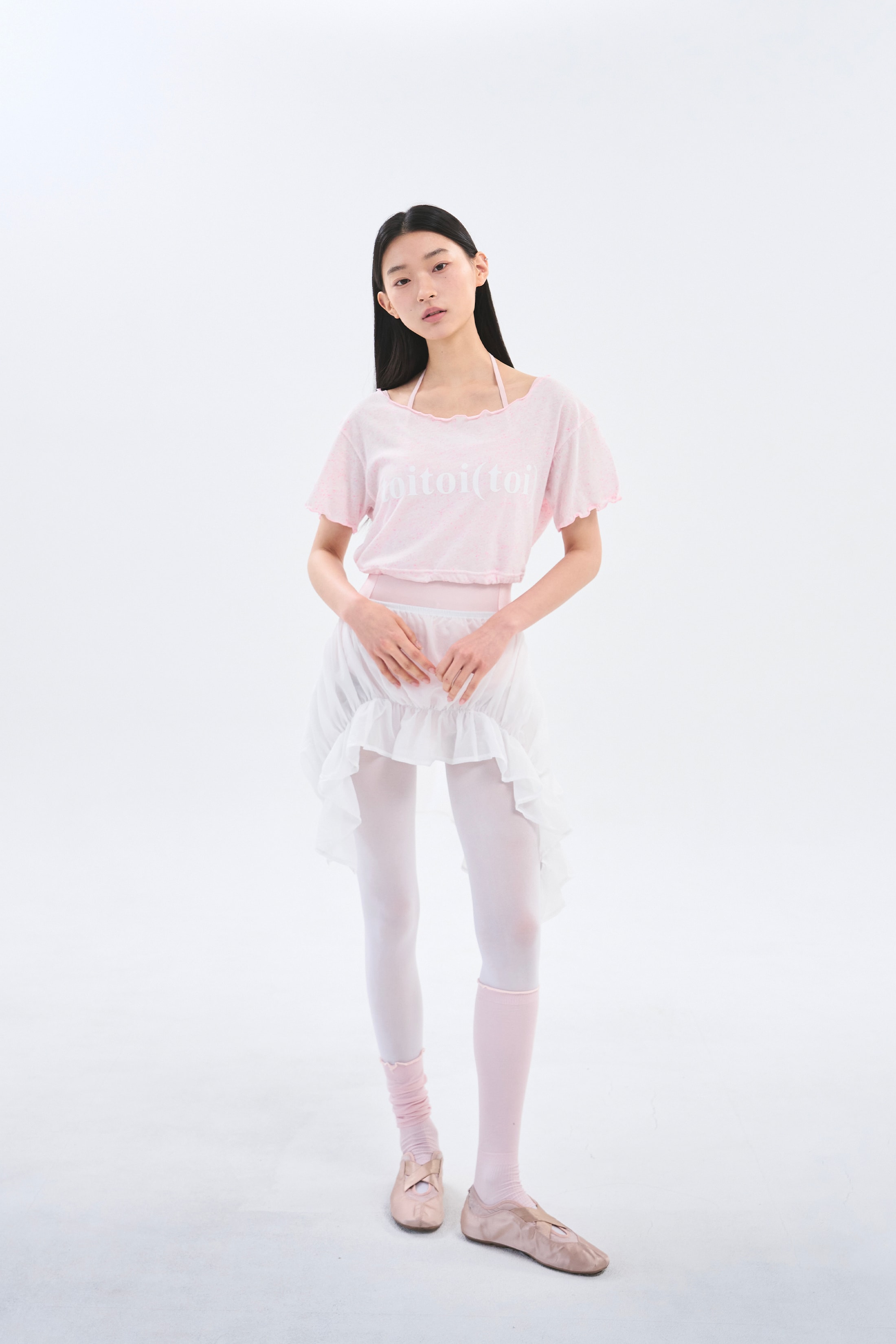 [3차 Reorder]Sparkling Crop Tee _ Milk Pink