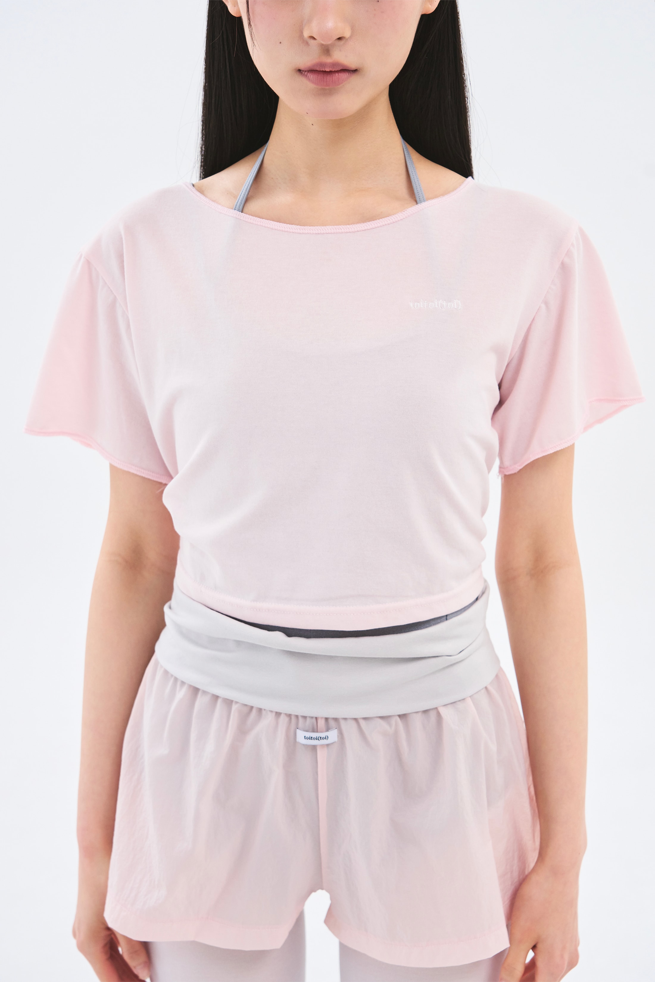 [4차 Reorder]Circle Back Crop Tee _ Peach Pink