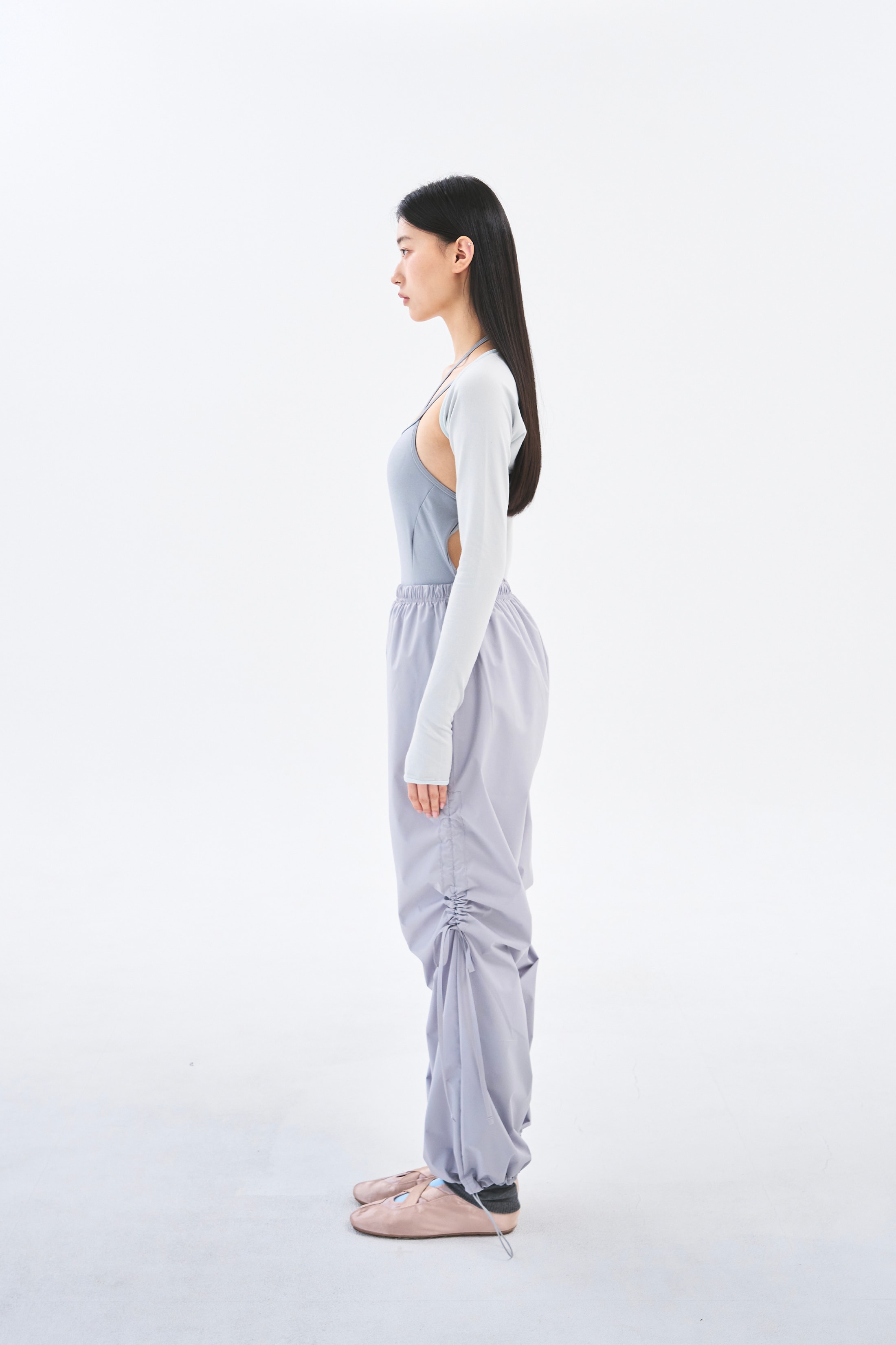 [Reorder]Bow Warm-up Pants _ Light Grey