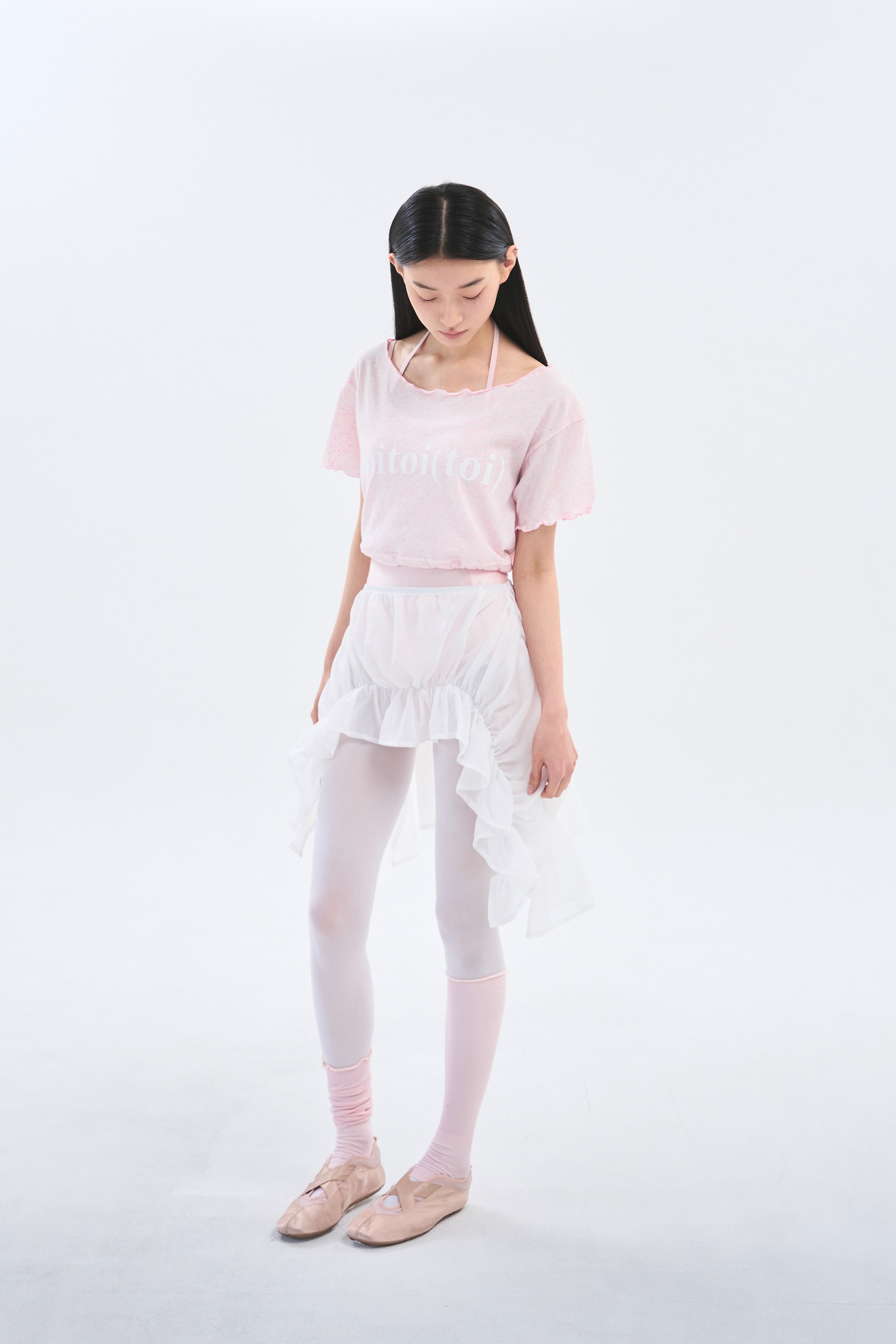 [3차 Reorder]Sparkling Crop Tee _ Milk Pink