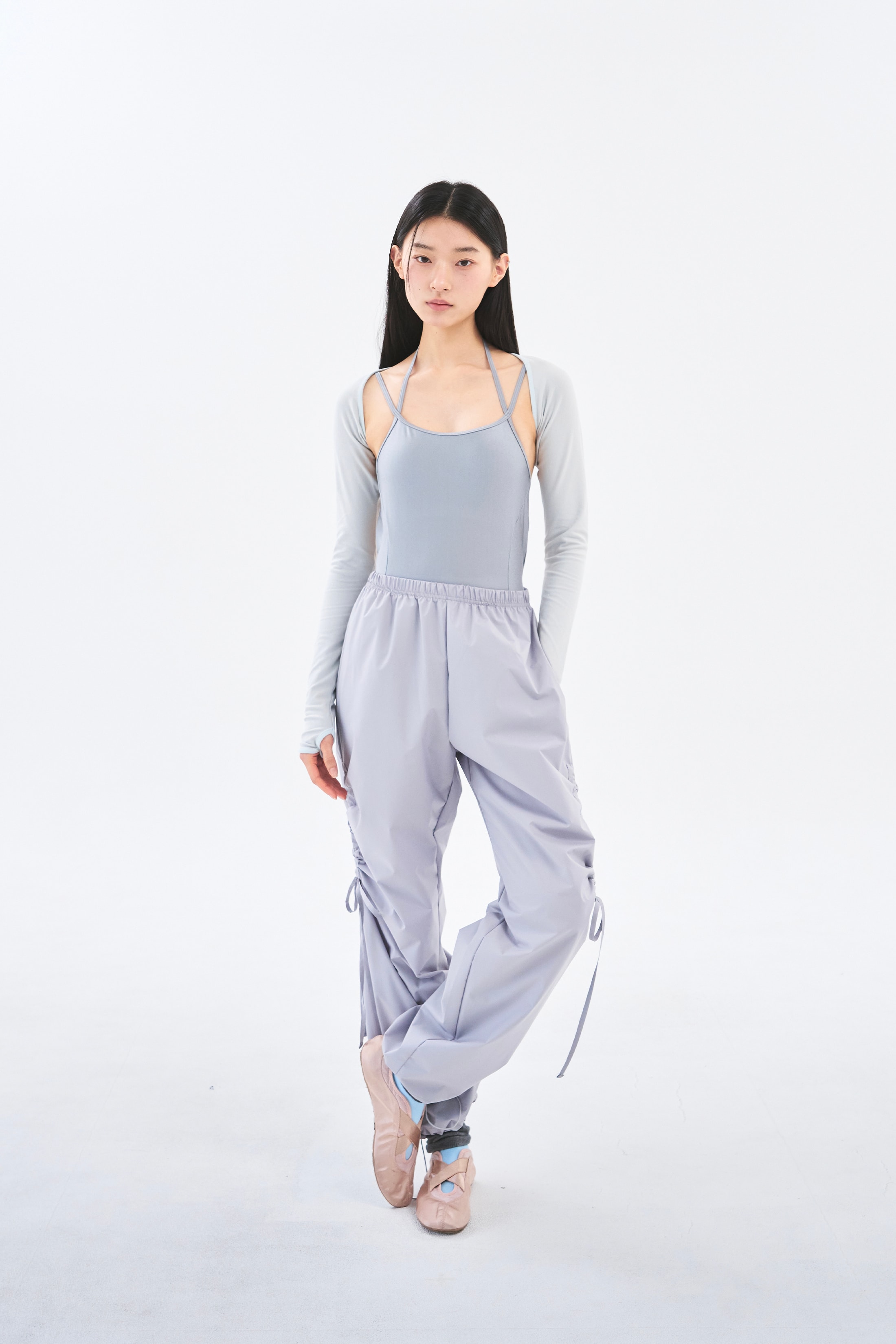 [Reorder]Bow Warm-up Pants _ Light Grey