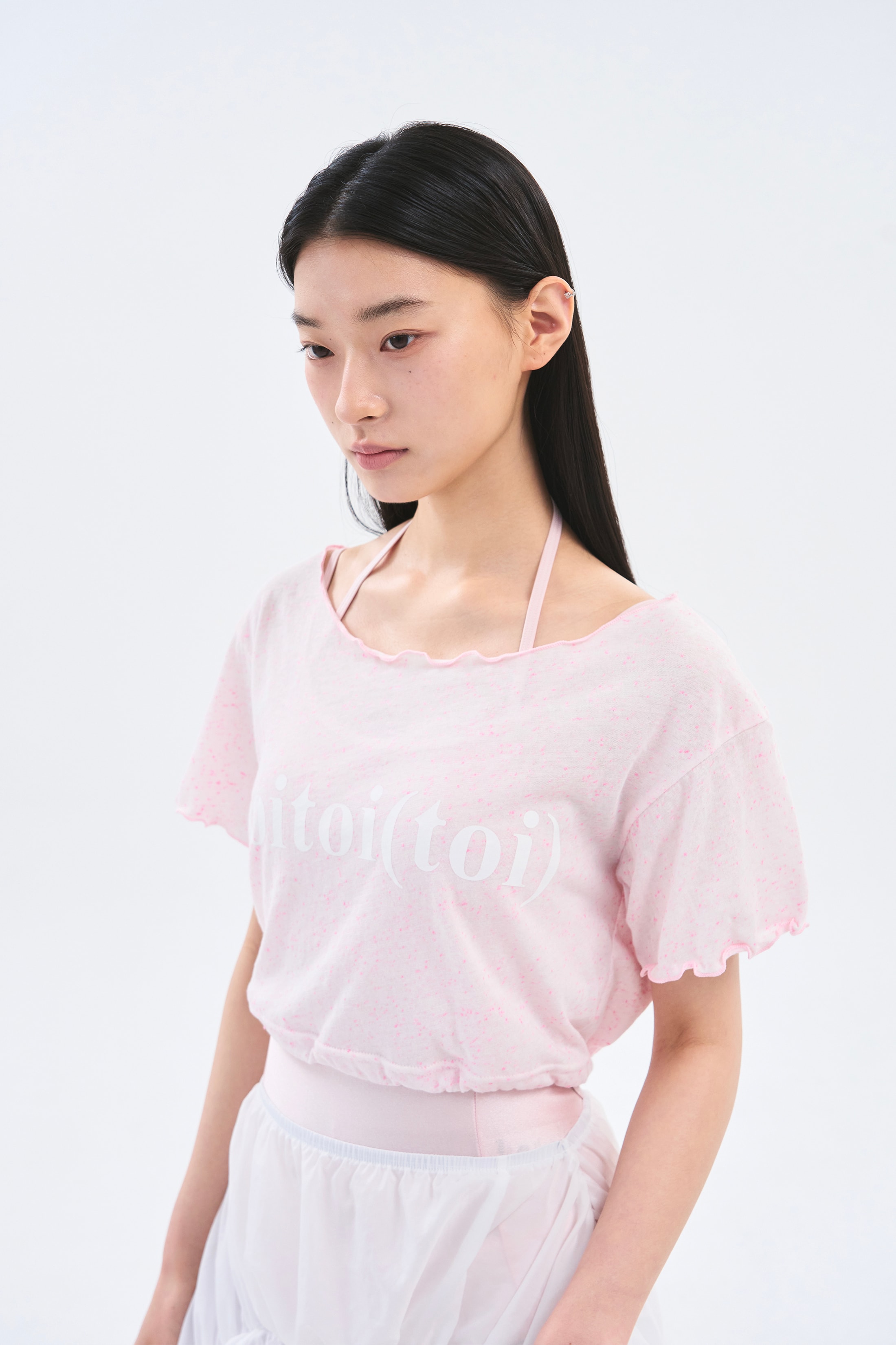 [3차 Reorder]Sparkling Crop Tee _ Milk Pink