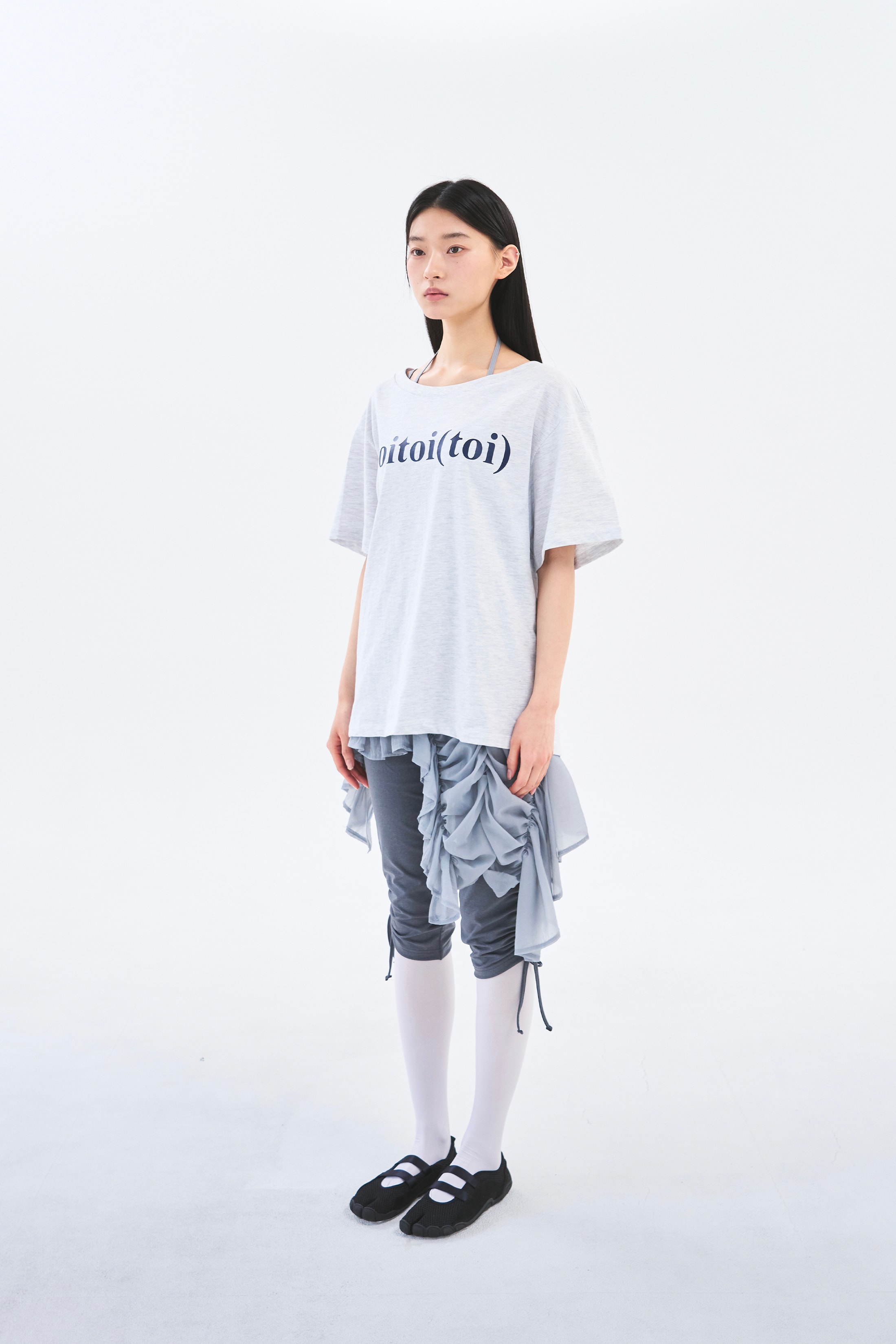 [4차 Reorder]Toitoi(toi) Drape Shoulder Tee _ Cloud Melange