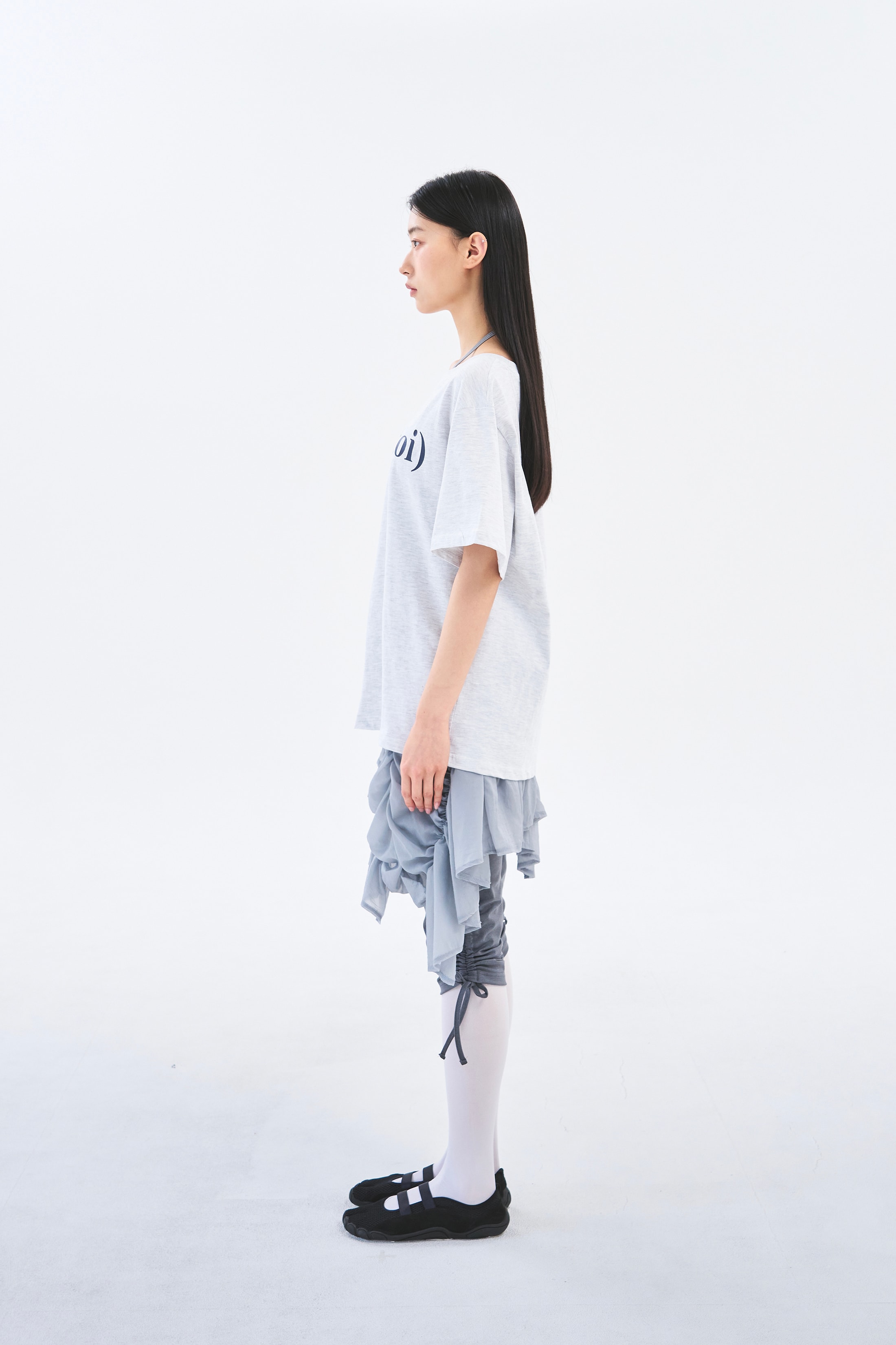 [4차 Reorder]Toitoi(toi) Drape Shoulder Tee _ Cloud Melange