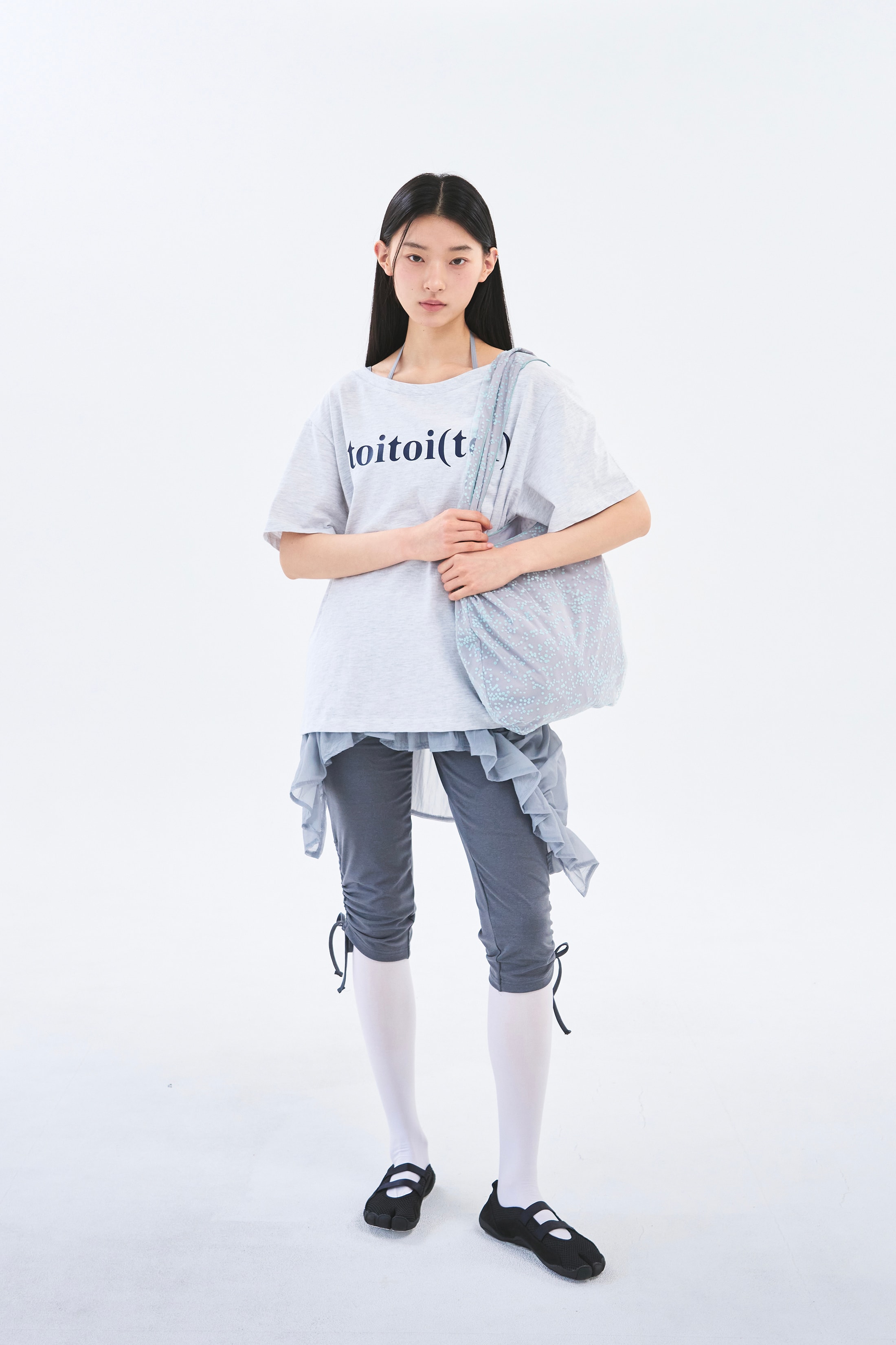 [4차 Reorder]Toitoi(toi) Drape Shoulder Tee _ Cloud Melange